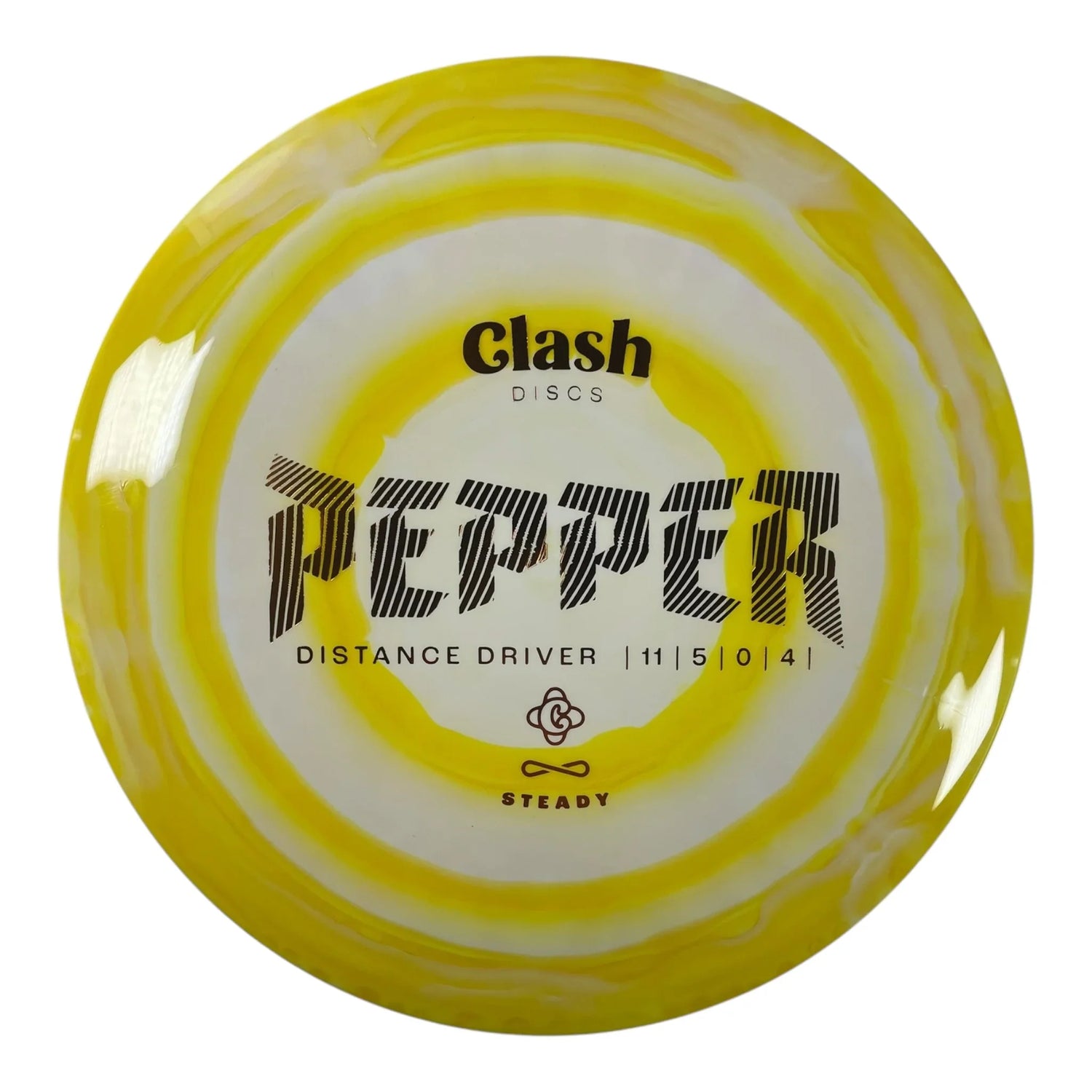 Clash Discs Pepper | Steady Ring | Yellow/Orange 176g Disc Golf