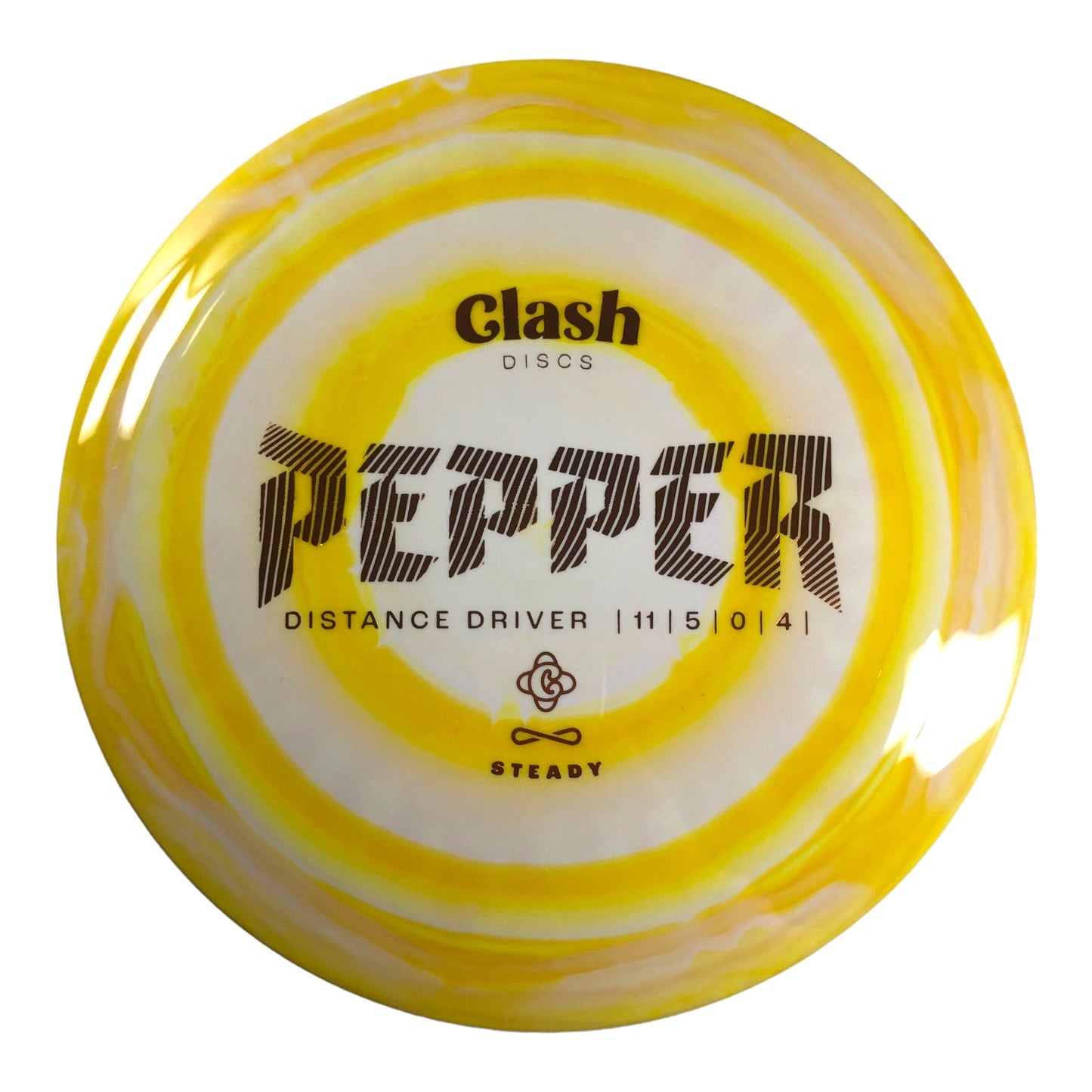 Clash Discs Pepper | Steady Ring | Yellow/Gold 175 - 176g Disc Golf