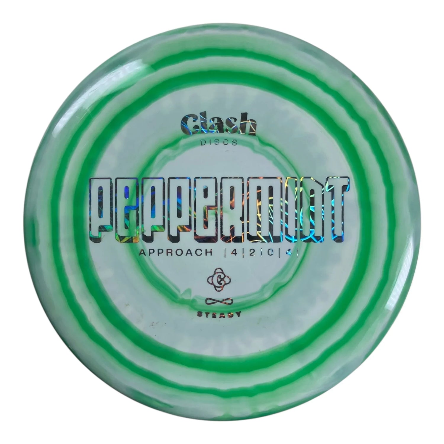 Clash Discs Peppermint - Used Excellent | Steady Ring | Green/Green 173g Disc Golf