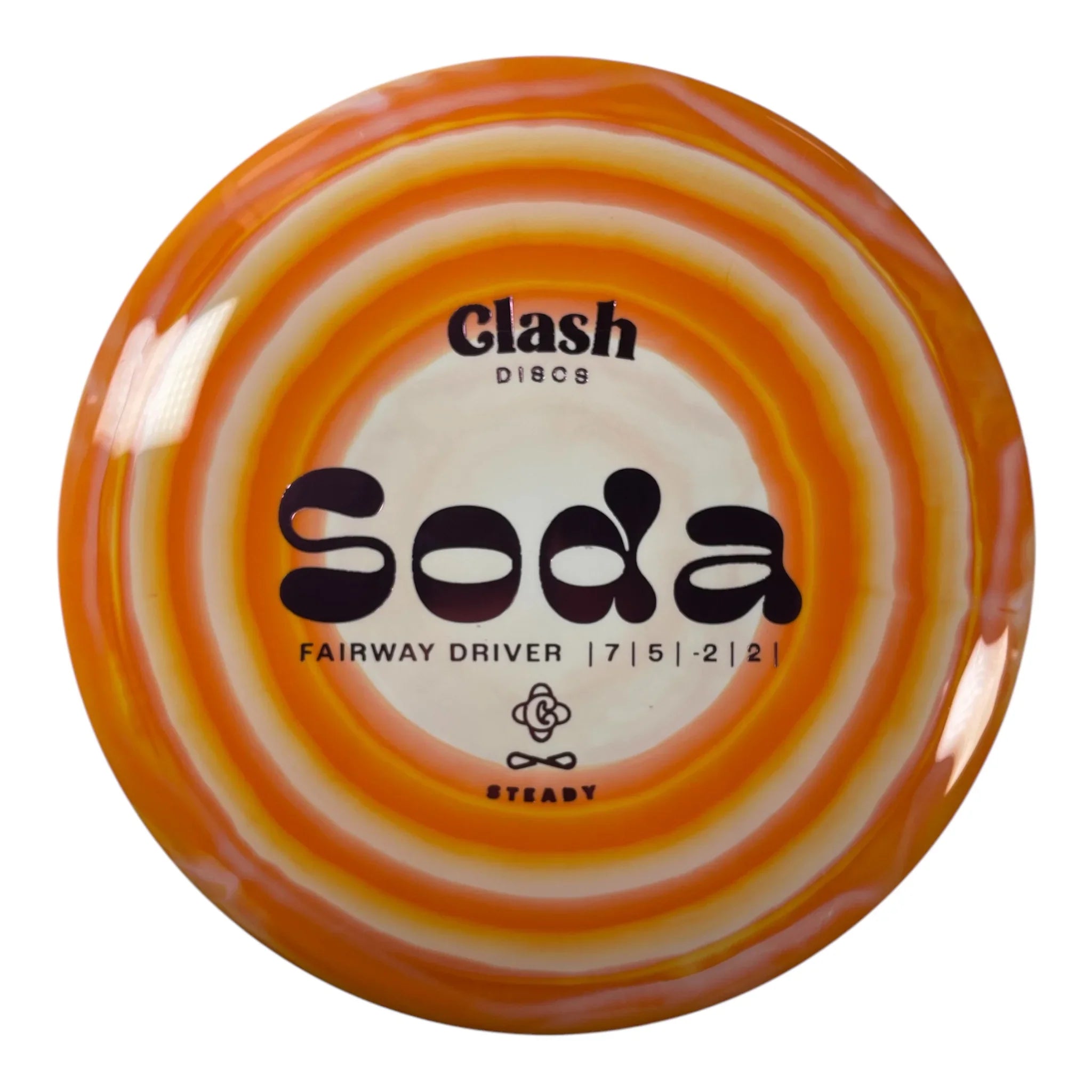 Clash Discs Soda | Steady Ring | Orange/Purple 168-169g Disc Golf