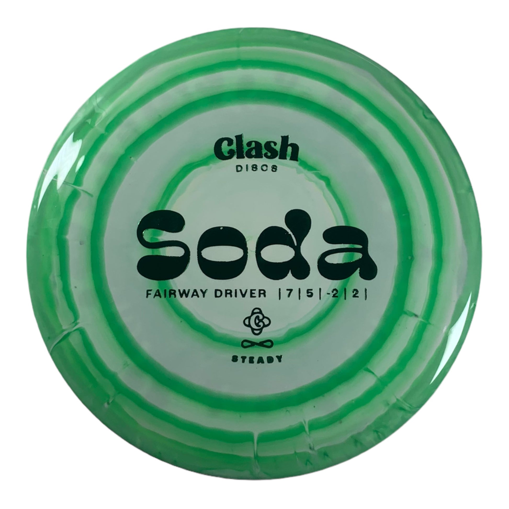 Clash Discs Soda | Steady Ring | Green/Green 171 - 172g Disc Golf