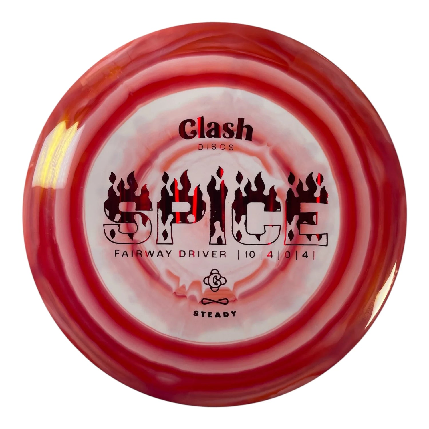 Clash Discs Spice | Steady Ring | Red/Red 168g Disc Golf