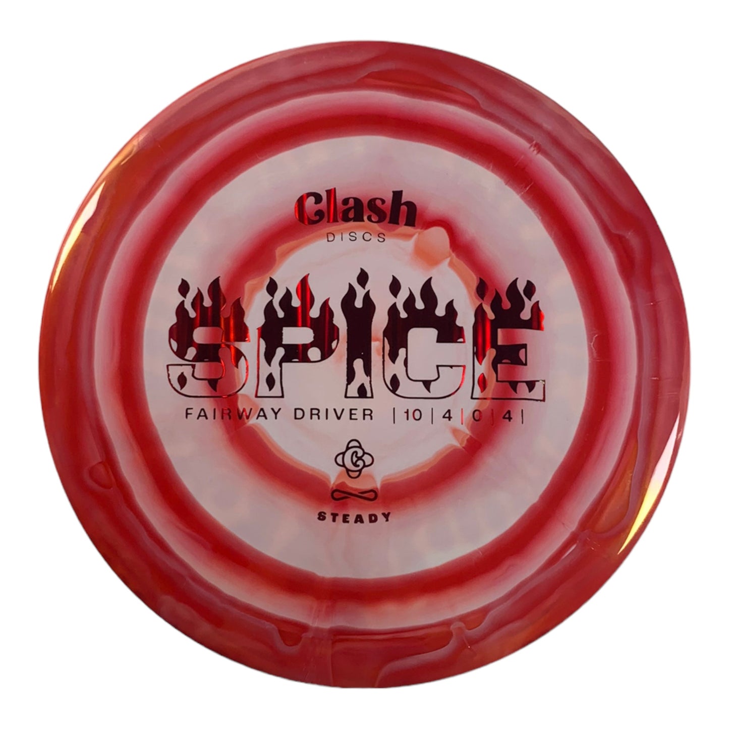 Clash Discs Spice | Steady Ring | Red/Red 169 - 172g Disc Golf