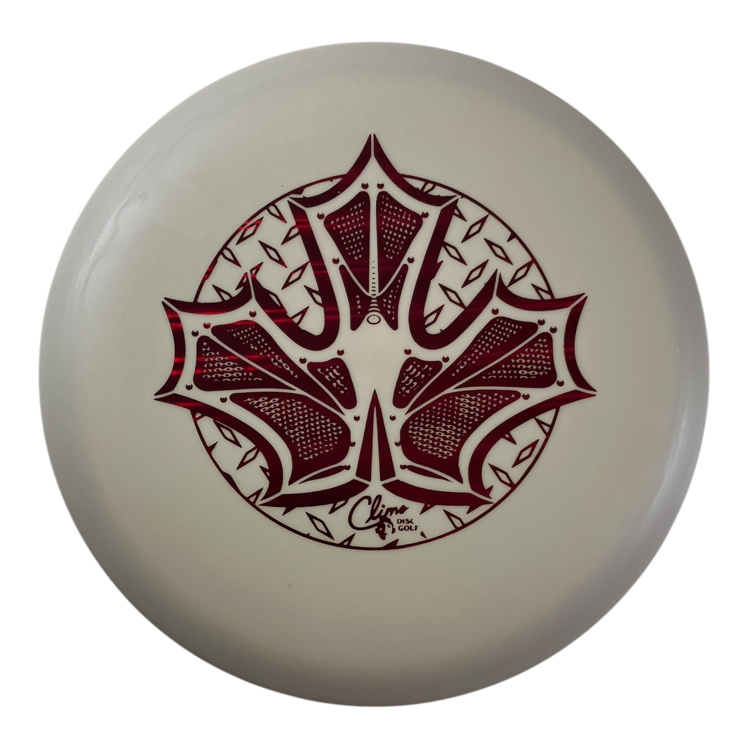 Climo Disc Golf Belleair | Glow Trophy Line | Glow/Red 175g (Iron Leaf) Disc Golf