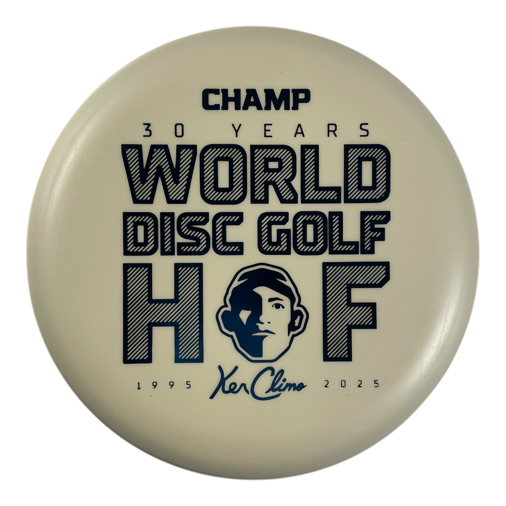 Climo Disc Golf Champ | Glow Trophy Line | Glow/Blue 174g (Hall of Fame) Disc Golf