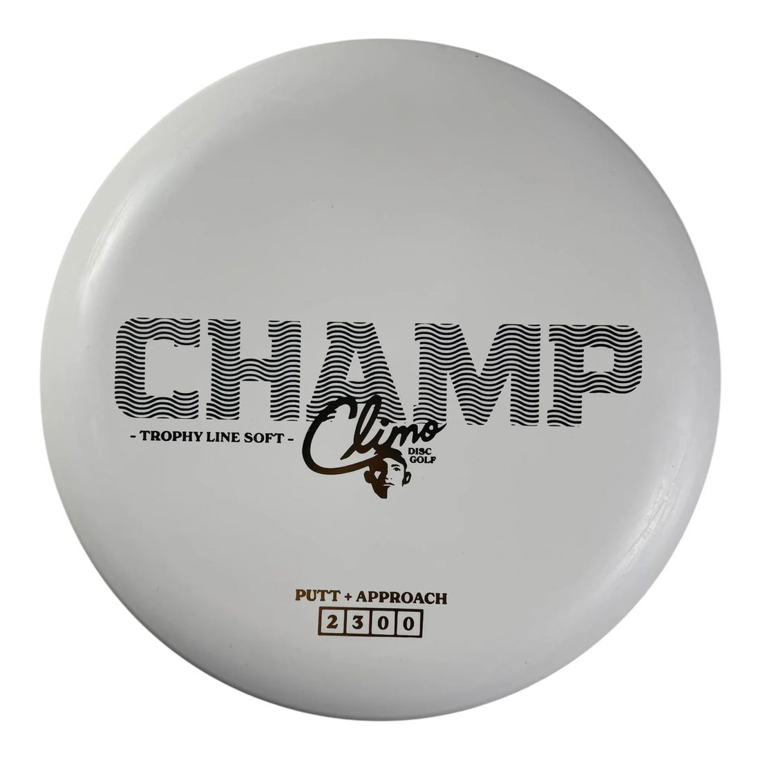 Climo Disc Golf Champ | Soft Trophy Line | White/Gold 175g Disc Golf