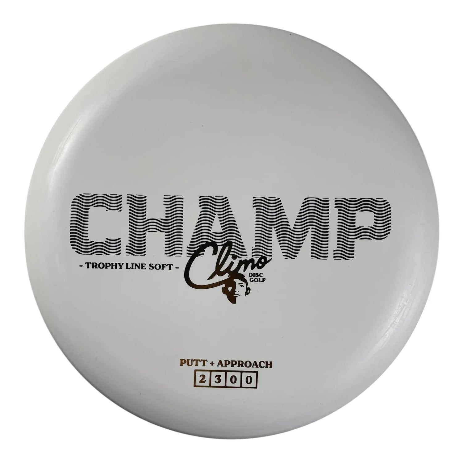 Climo Disc Golf Champ | Soft Trophy Line | White/Gold 175g Disc Golf