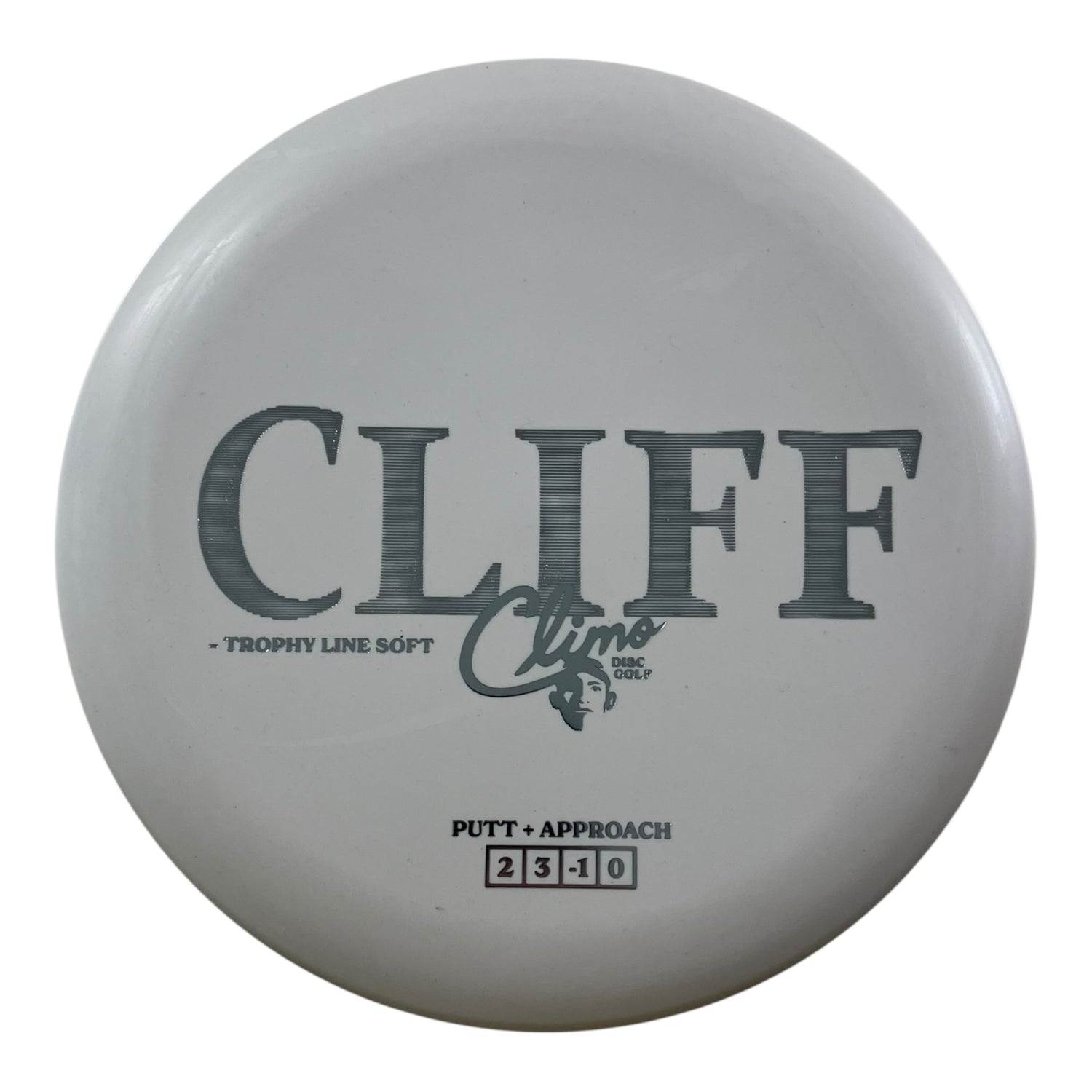 Climo Disc Golf Cliff | Soft Trophy Line | White/Silver 170-172g Disc Golf