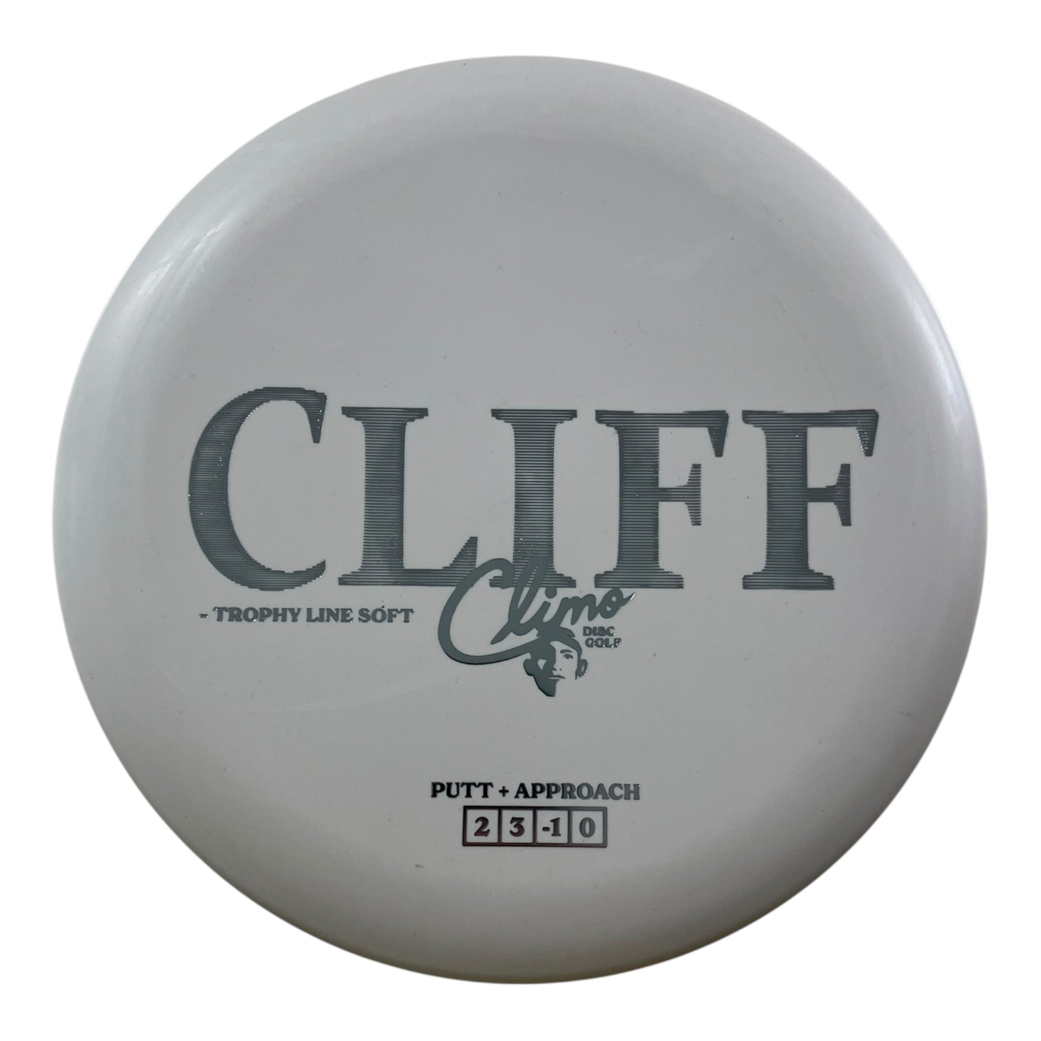 Climo Disc Golf Cliff | Soft Trophy Line | White/Silver 170-172g Disc Golf