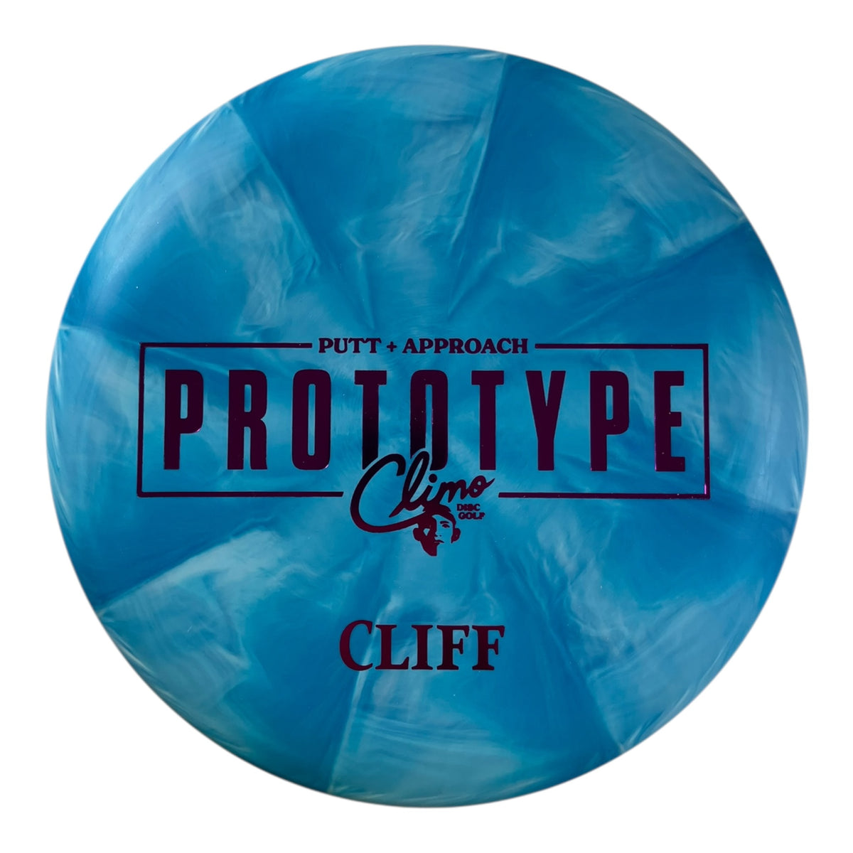 Climo Disc Golf Cliff | Swirly Trophy Line | Blue/Red 173g Disc Golf