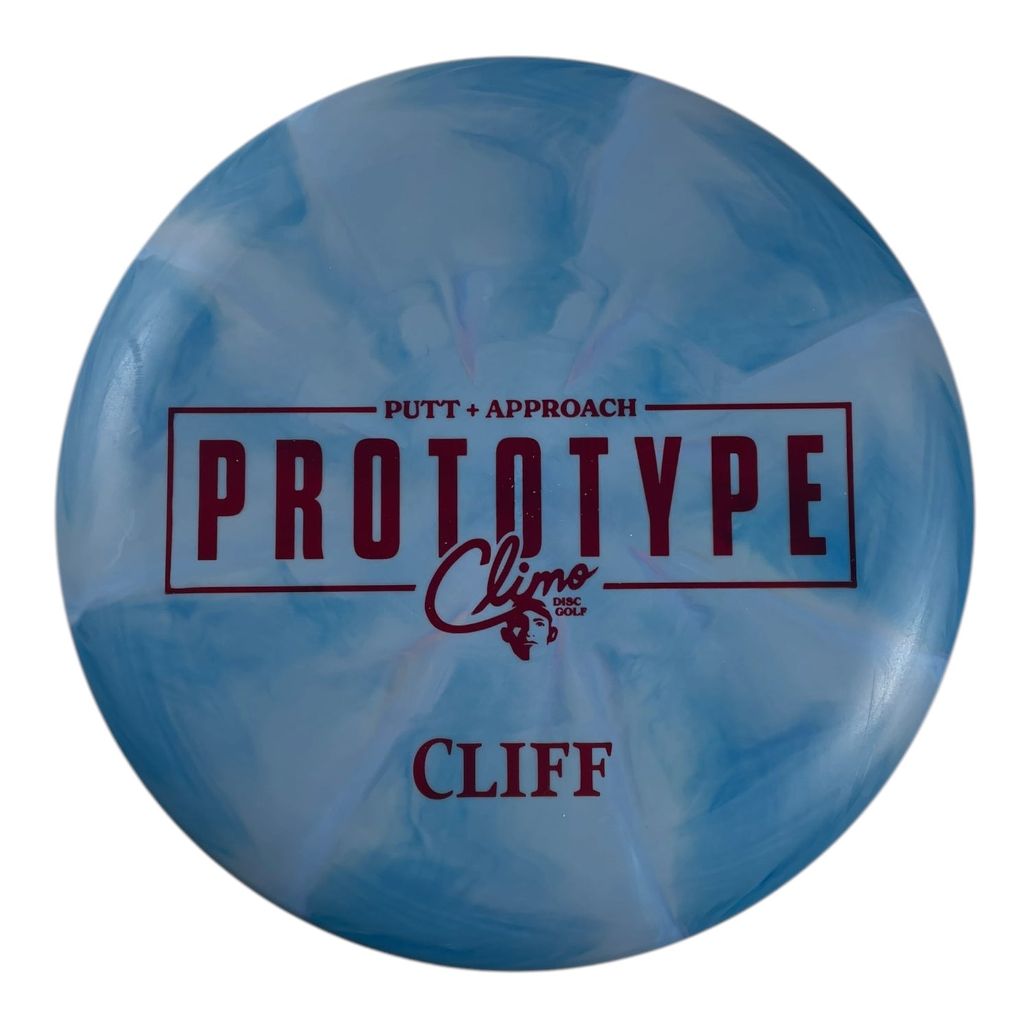 Climo Disc Golf Cliff | Swirly Trophy Line | Blue/Red 175g (Prototype) Disc Golf