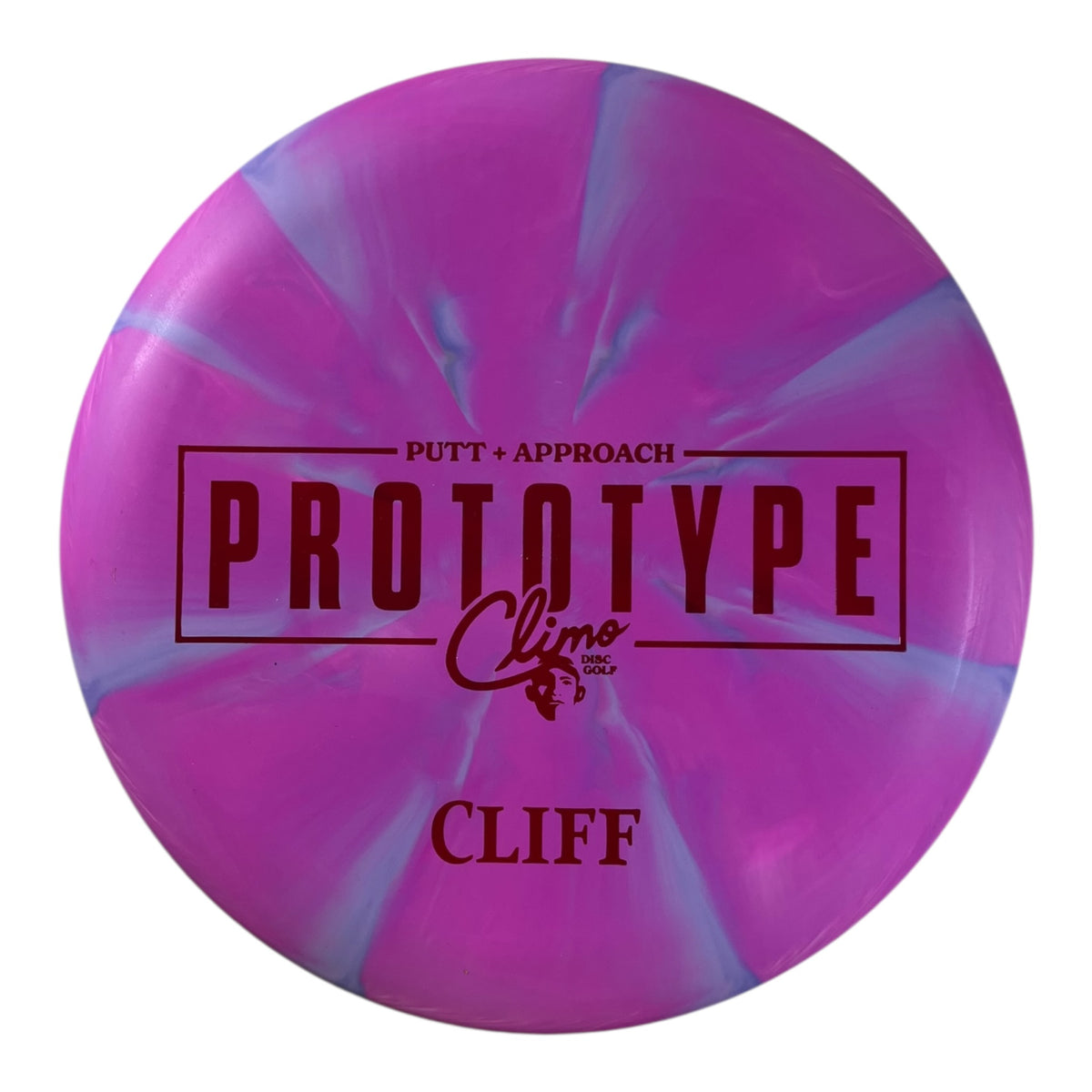Climo Disc Golf Cliff | Swirly Trophy Line | Pink/Red 175g (Prototype) Disc Golf