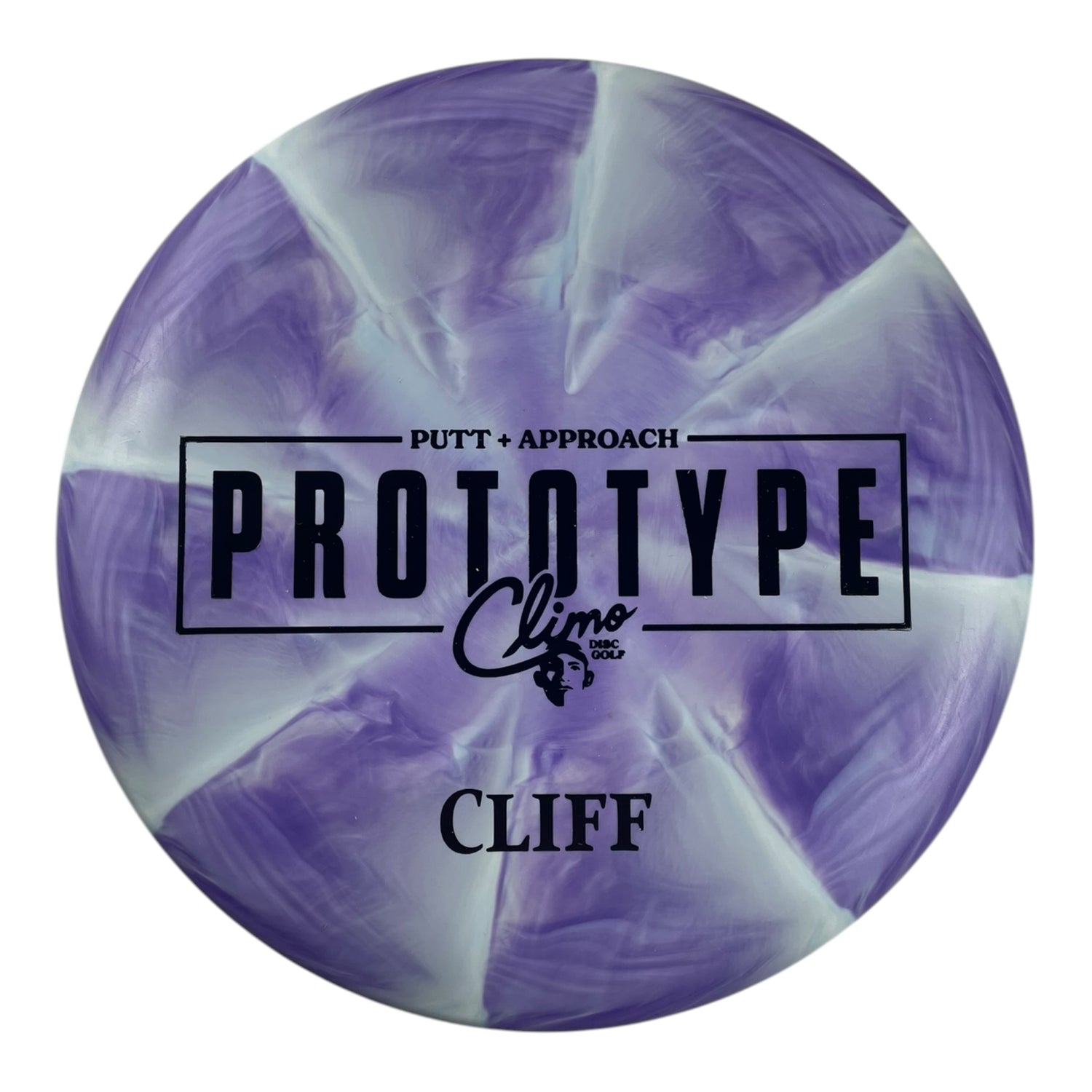 Climo Disc Golf Cliff | Swirly Trophy Line | Purple/Black 173g (Prototype) Disc Golf