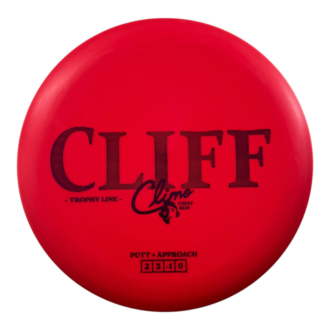 Climo Disc Golf Cliff | Trophy Line | Red/Purple 169g Disc Golf