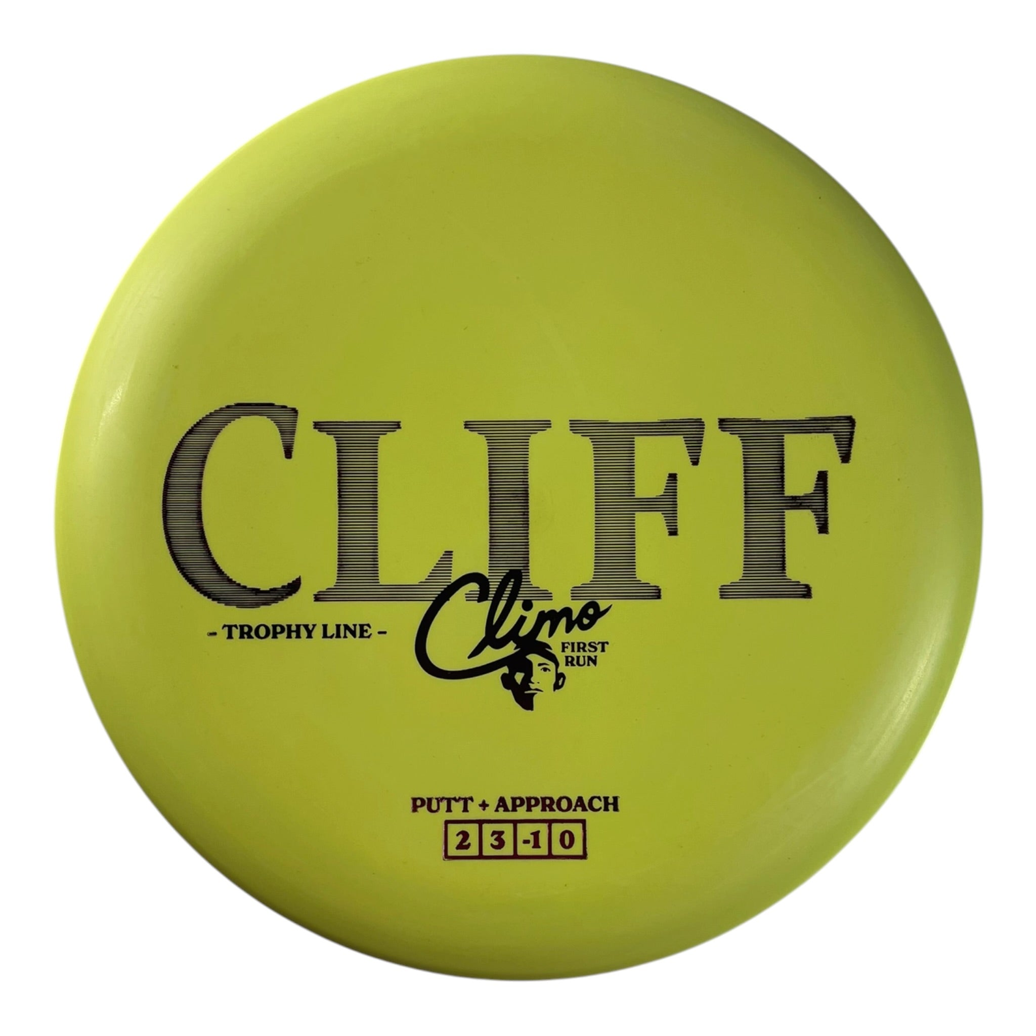 Climo Disc Golf Cliff | Trophy Line | Yellow/Pink 169g Disc Golf