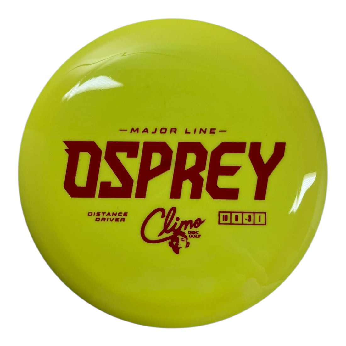 Climo Disc Golf Osprey | Major Line | Yellow/Red 165-166g Disc Golf