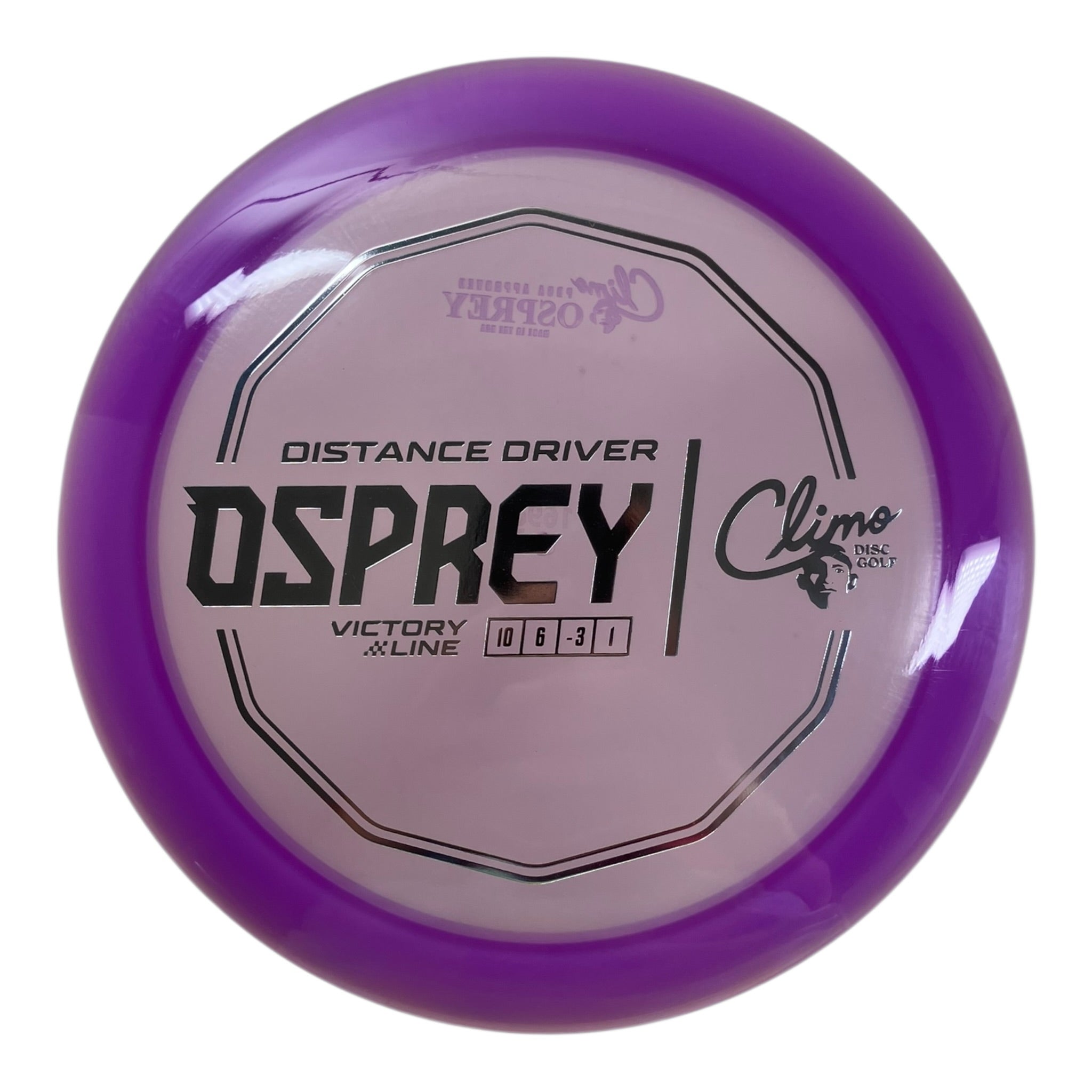 Climo Disc Golf Osprey | Victory Line | Purple/Silver 169g Disc Golf