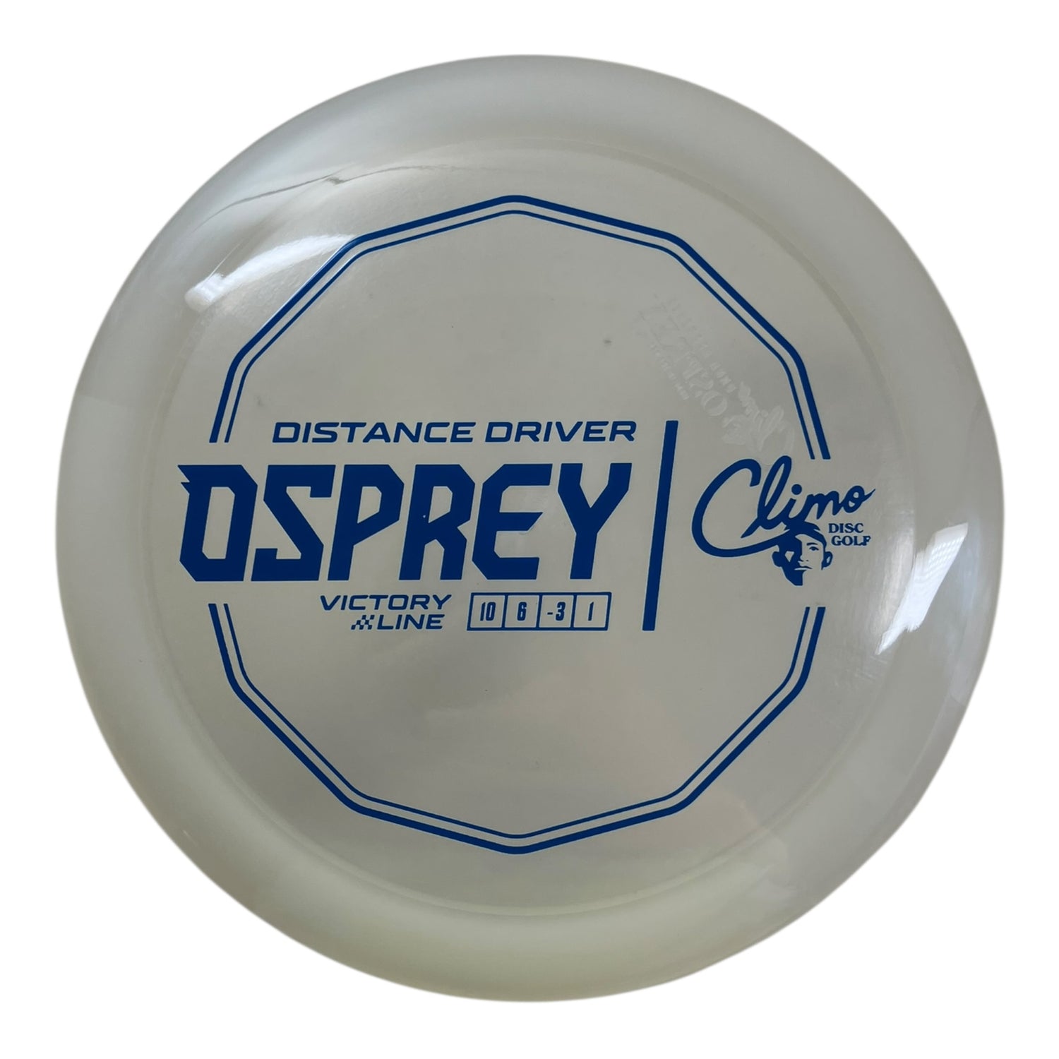 Climo Disc Golf Osprey | Victory Line | White/Blue 174g Disc Golf