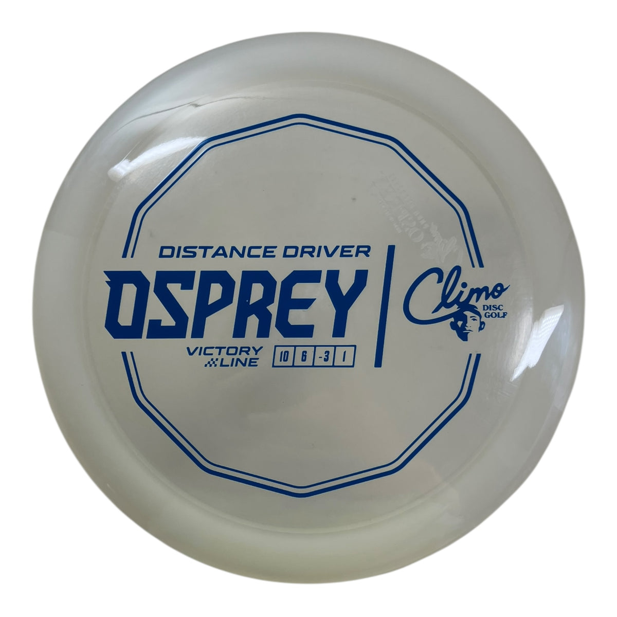 Climo Disc Golf Osprey | Victory Line | White/Blue 174g Disc Golf