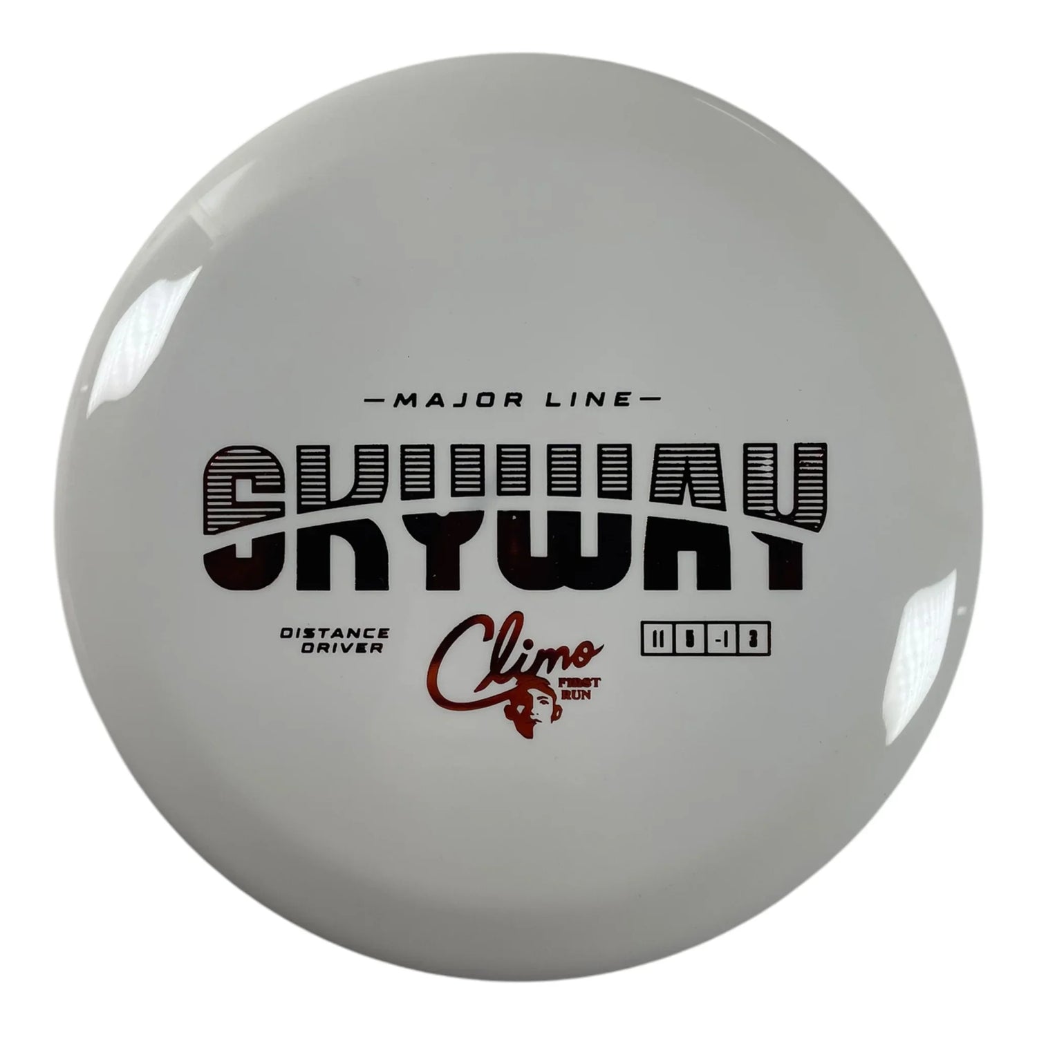 Climo Disc Golf Skyway | Major Line | White/Orange 163-171g (First Run) Disc Golf
