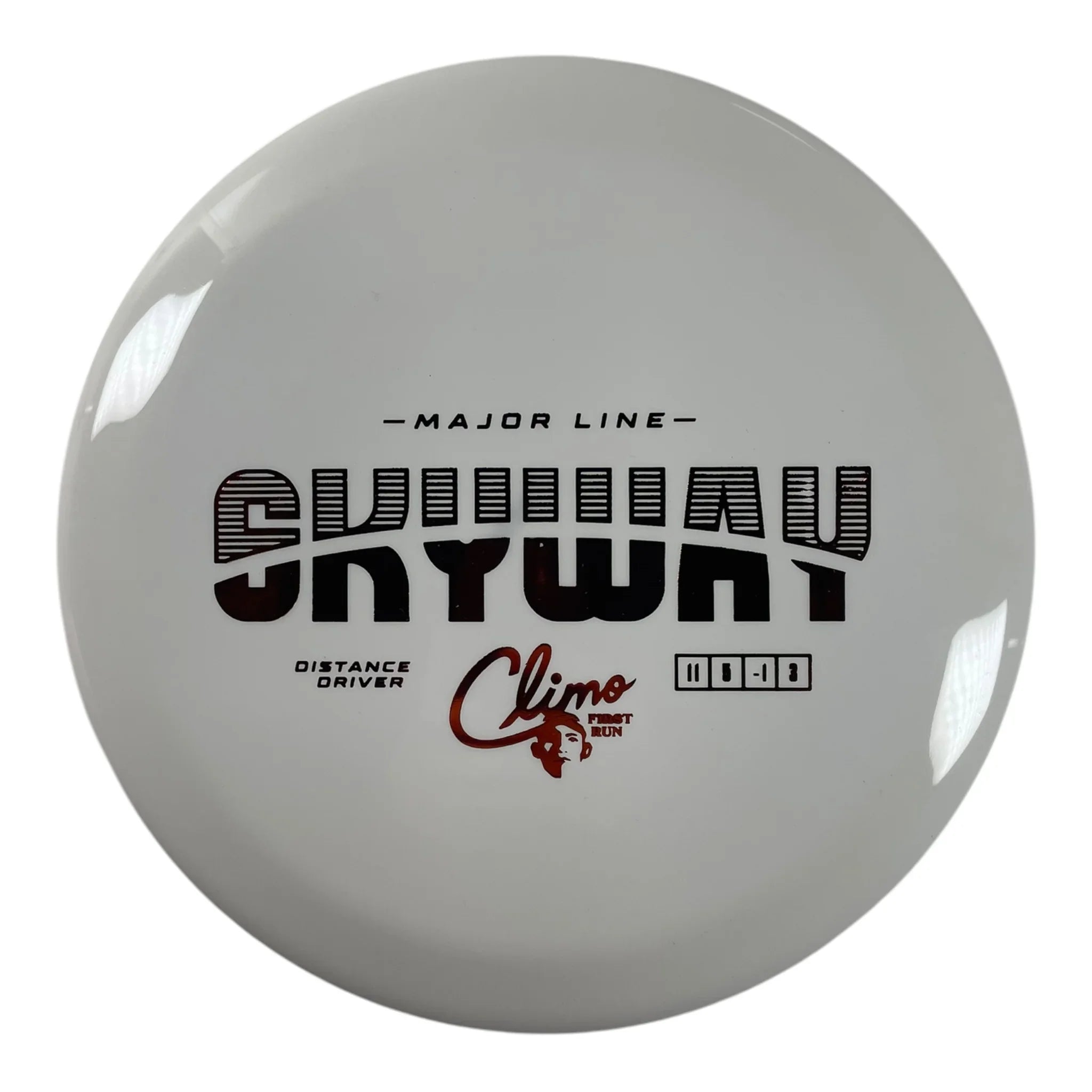 Climo Disc Golf Skyway | Major Line | White/Orange 163-171g (First Run) Disc Golf