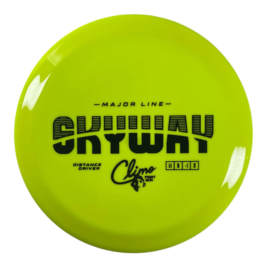 Climo Disc Golf Skyway | Major Line | Yellow/Black 159g (First Run) Disc Golf