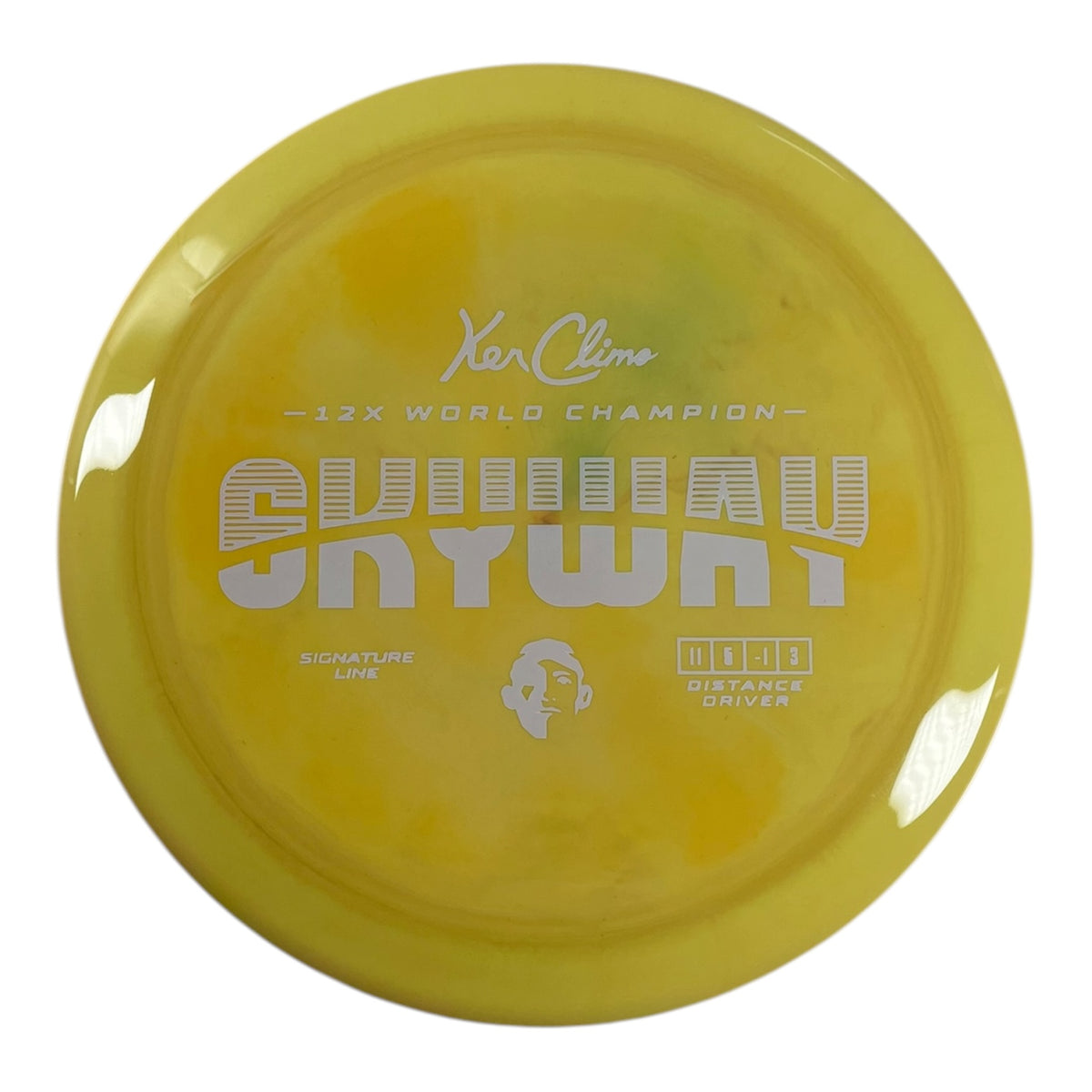 Climo Disc Golf Skyway | Signature Line | Yellow/White 175g Disc Golf