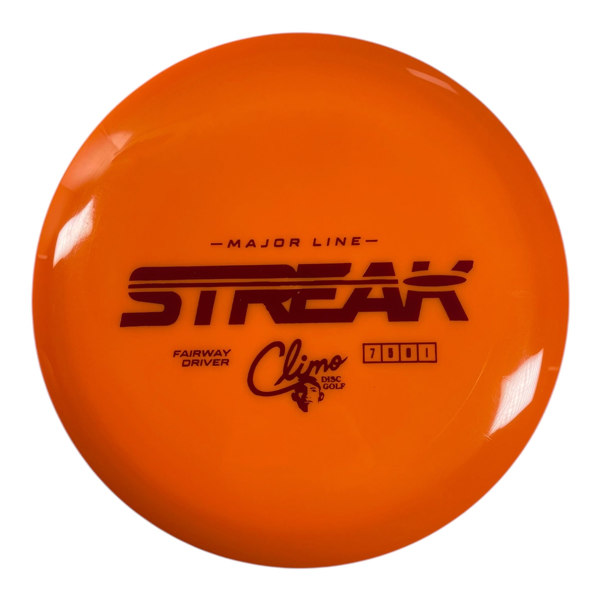 Climo Disc Golf Streak | Major Line | Orange/Maroon 176g Disc Golf