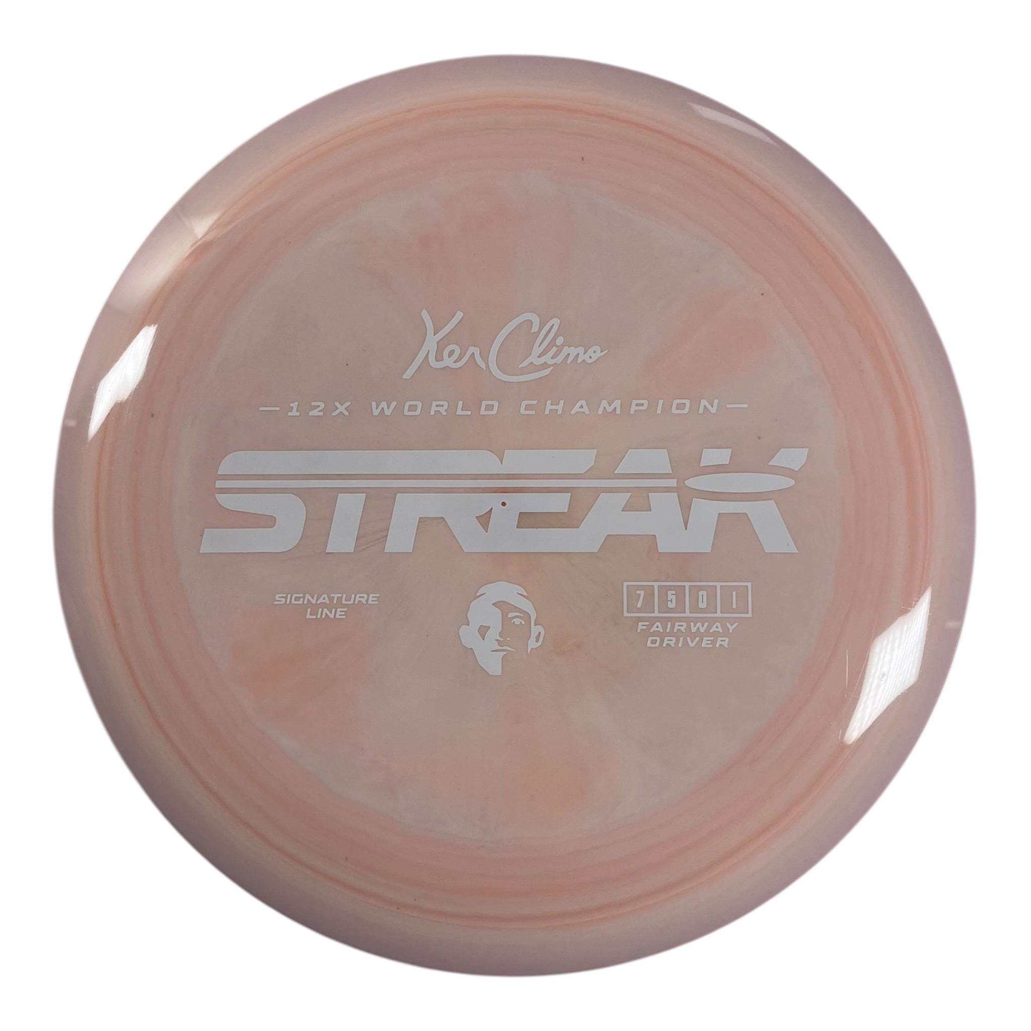 Climo Disc Golf Streak | Signature Line | Pink/White 176g Disc Golf