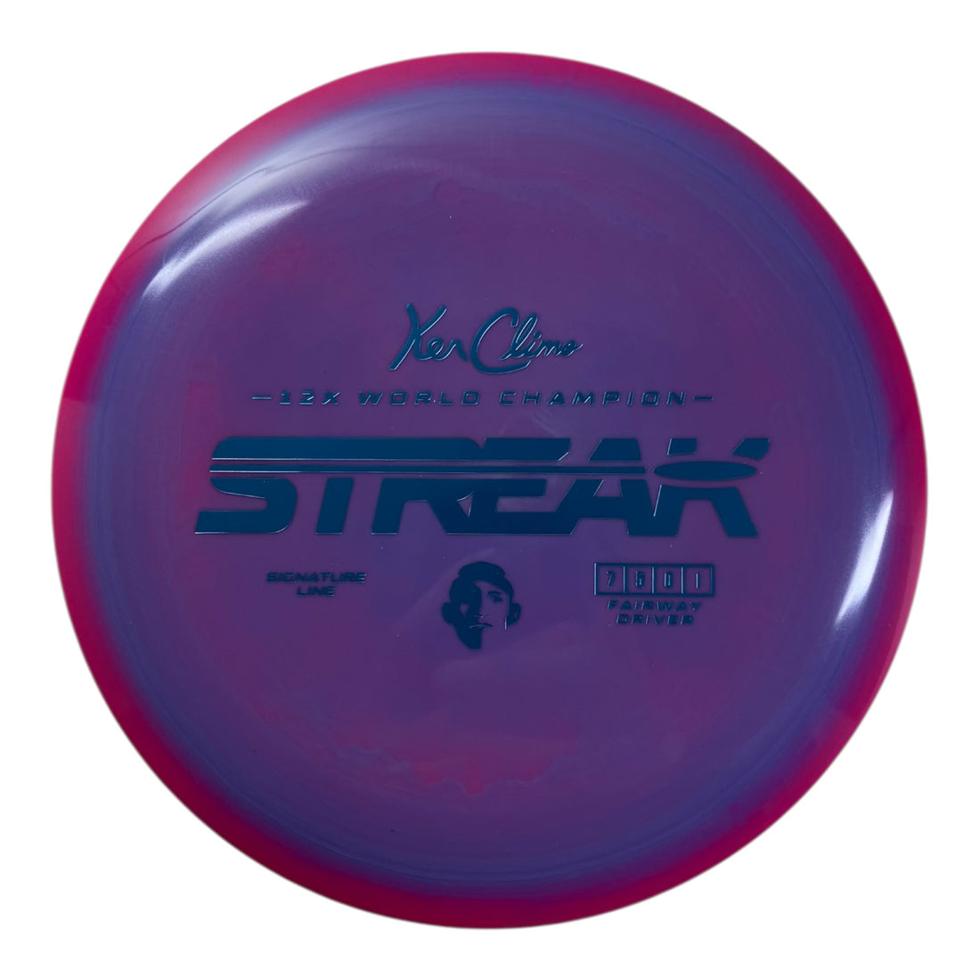 Climo Disc Golf Streak | Signature Line | Purple/Blue 173g Disc Golf