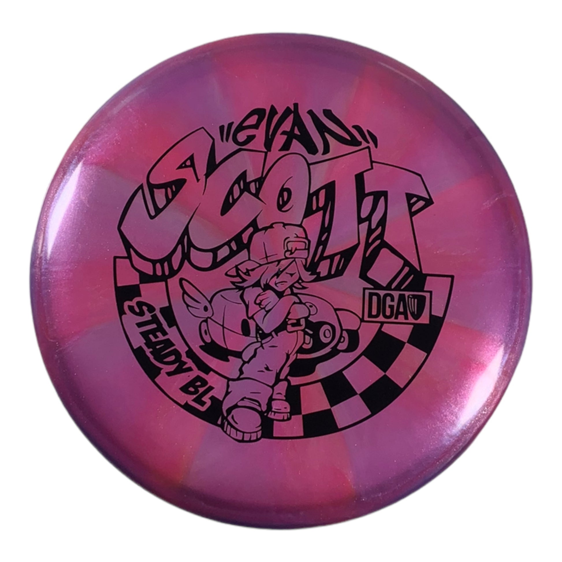 DGA Steady BL | Swirl | Purple/Black 173g (Evan Scott) Disc Golf