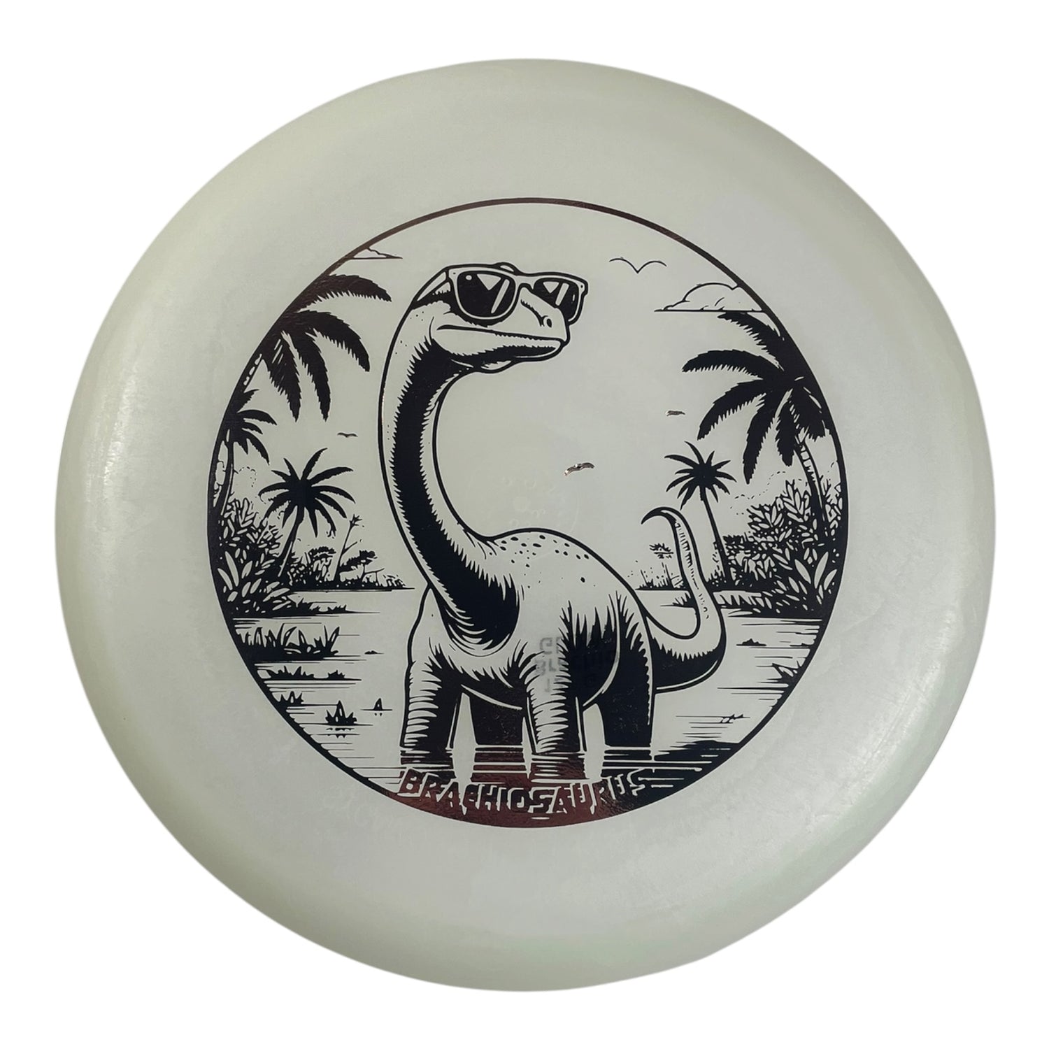 Dino Discs Brachiosaurus | Egg Shell Glow | Glow/Bronze 127g Disc Golf