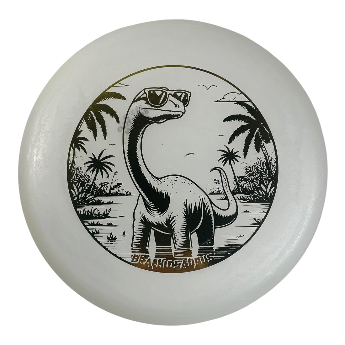 Dino Discs Brachiosaurus | Egg Shell Glow | Glow/Gold 127g Disc Golf