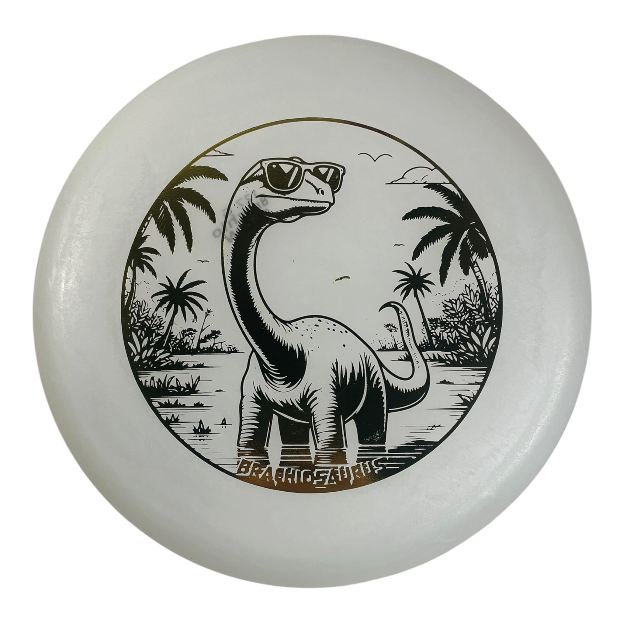 Dino Discs Brachiosaurus | Egg Shell Glow | Glow/Gold 127g Disc Golf