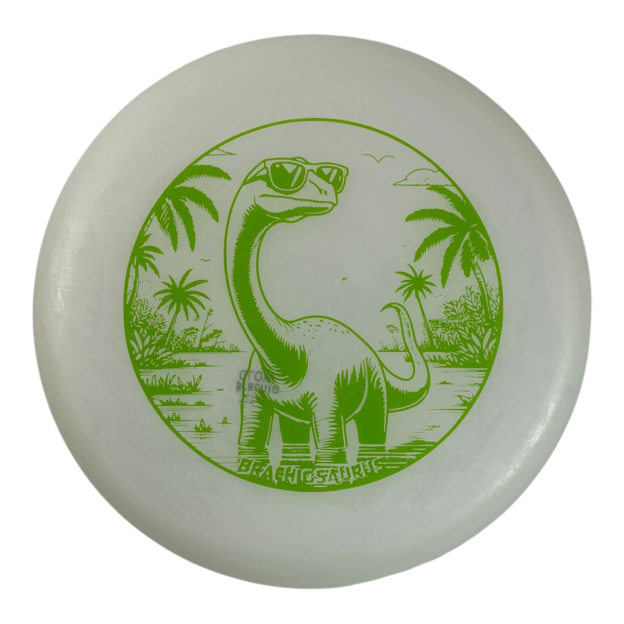 Dino Discs Brachiosaurus | Egg Shell Glow | Glow/Green 127g Disc Golf