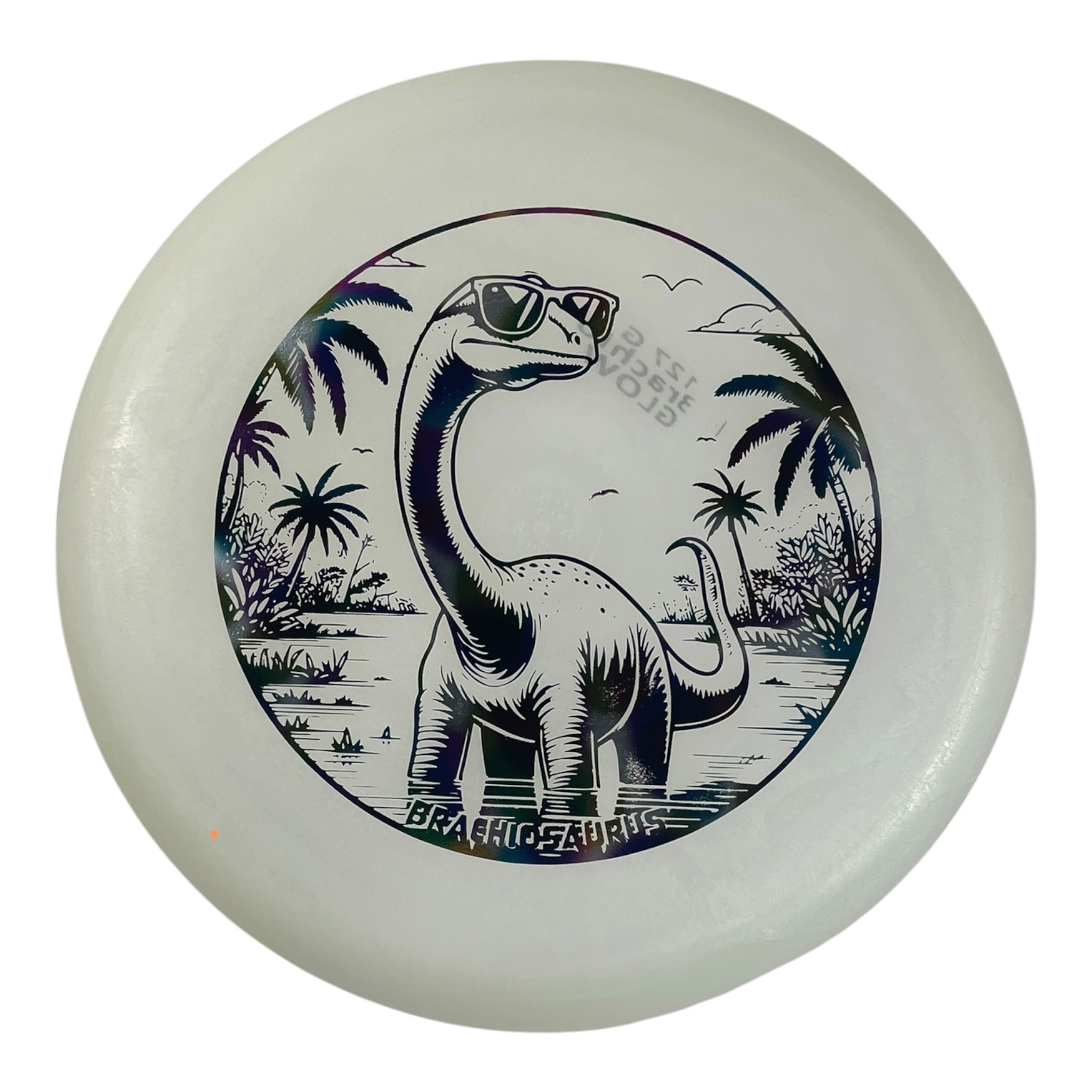 Dino Discs Brachiosaurus | Egg Shell Glow | Glow/Rainbow 127g Disc Golf