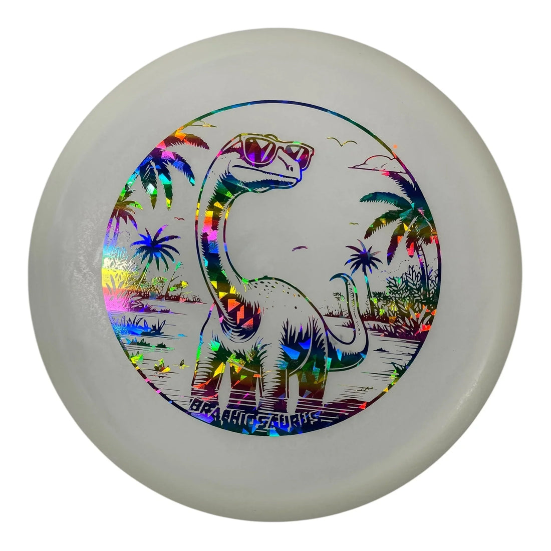Dino Discs Brachiosaurus | Egg Shell Glow | Rainbow/Glow 128g Disc Golf