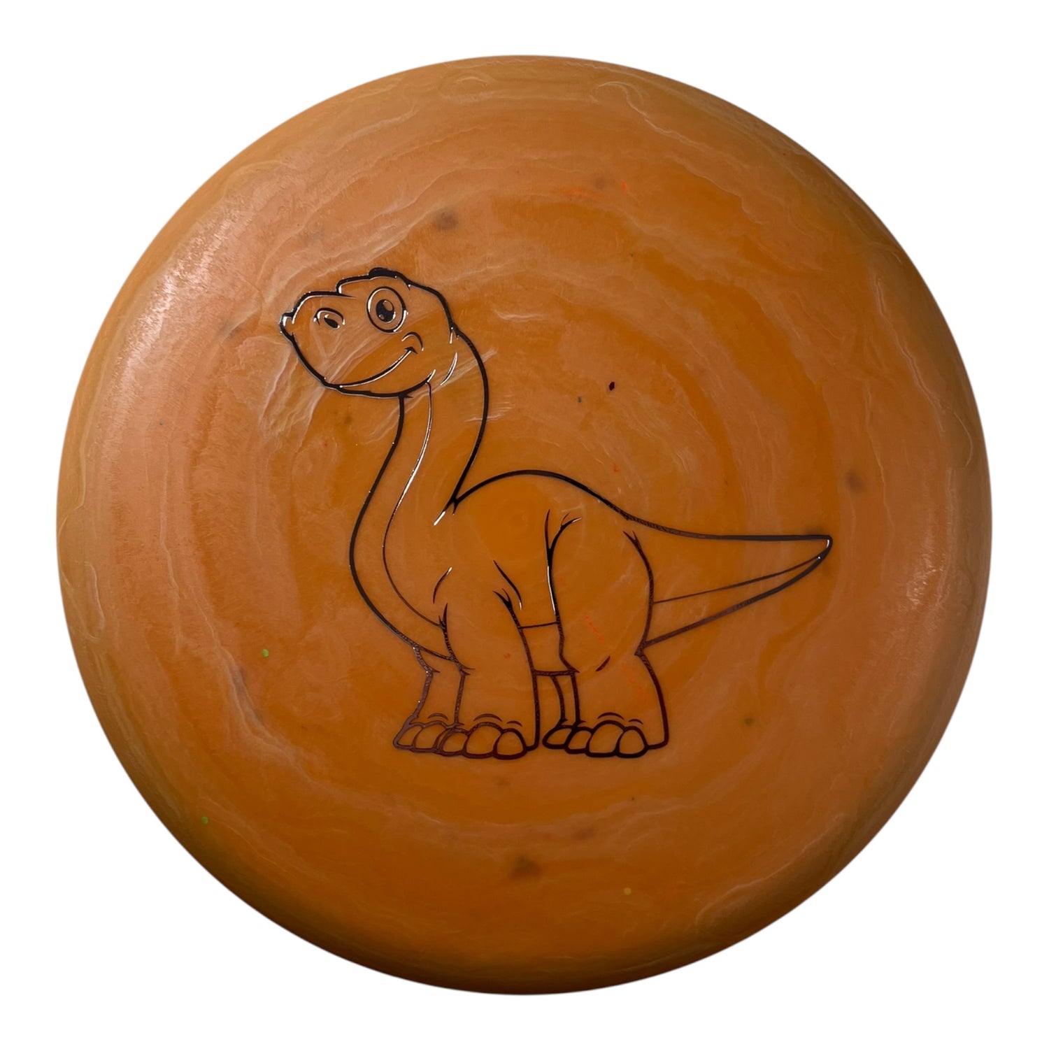 Dino Discs Brachiosaurus | Egg Shell | Orange/Silver 129g Disc Golf
