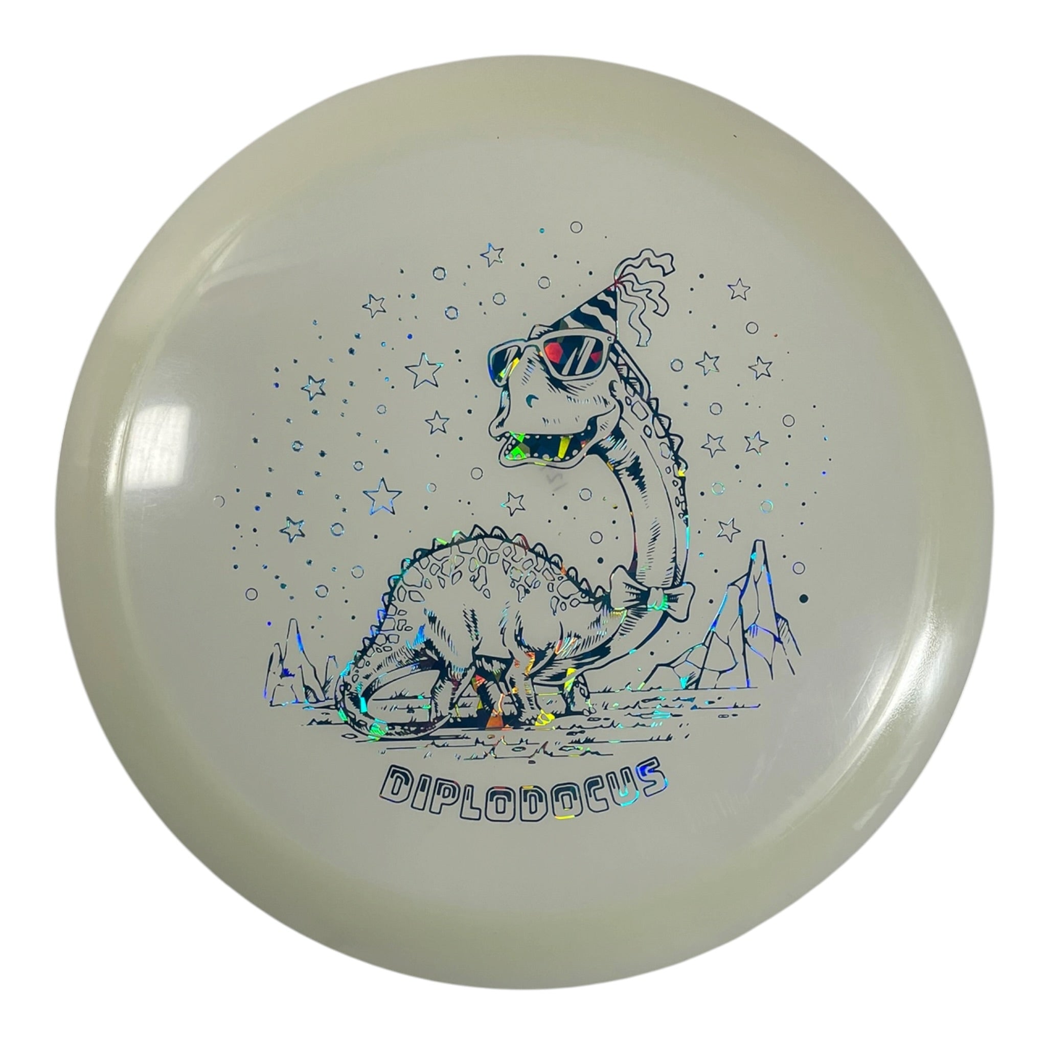 Dino Discs Diplodocus | Egg Shell Glow | Glow/Blue Holo 129g (Special Edition) Disc Golf