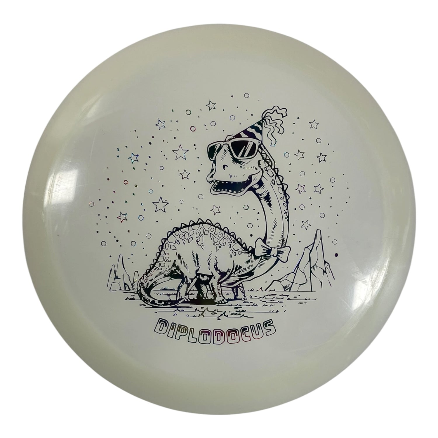 Dino Discs Diplodocus | Egg Shell Glow | Glow/Rainbow 127g (Special Edition) Disc Golf