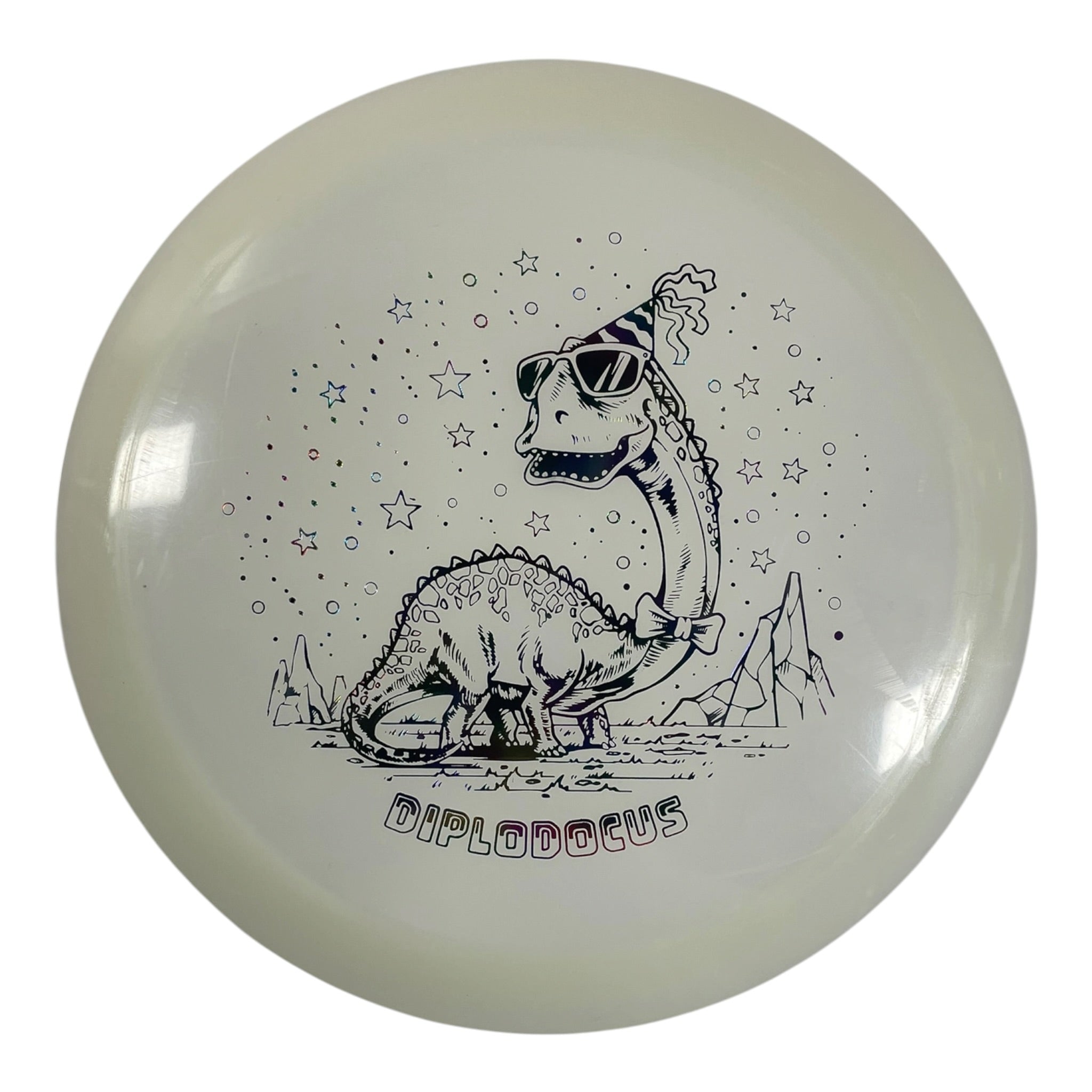 Dino Discs Diplodocus | Egg Shell Glow | Glow/Rainbow 127g (Special Edition) Disc Golf