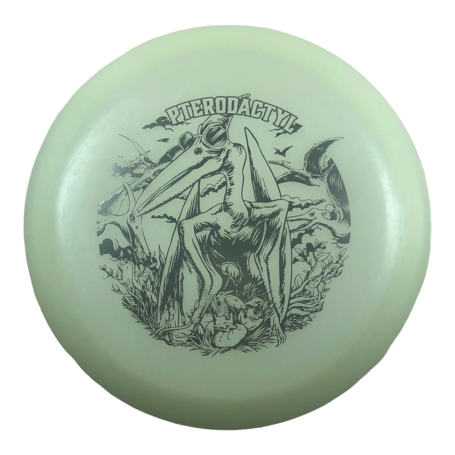 Dino Discs Pterodactylus | Egg Shell Glow | White/Silver 122g Disc Golf