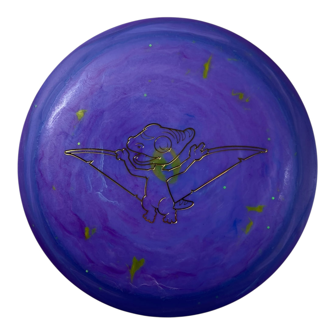 Dino Discs Pterodactylus | Egg Shell | Purple/Gold 128g Disc Golf