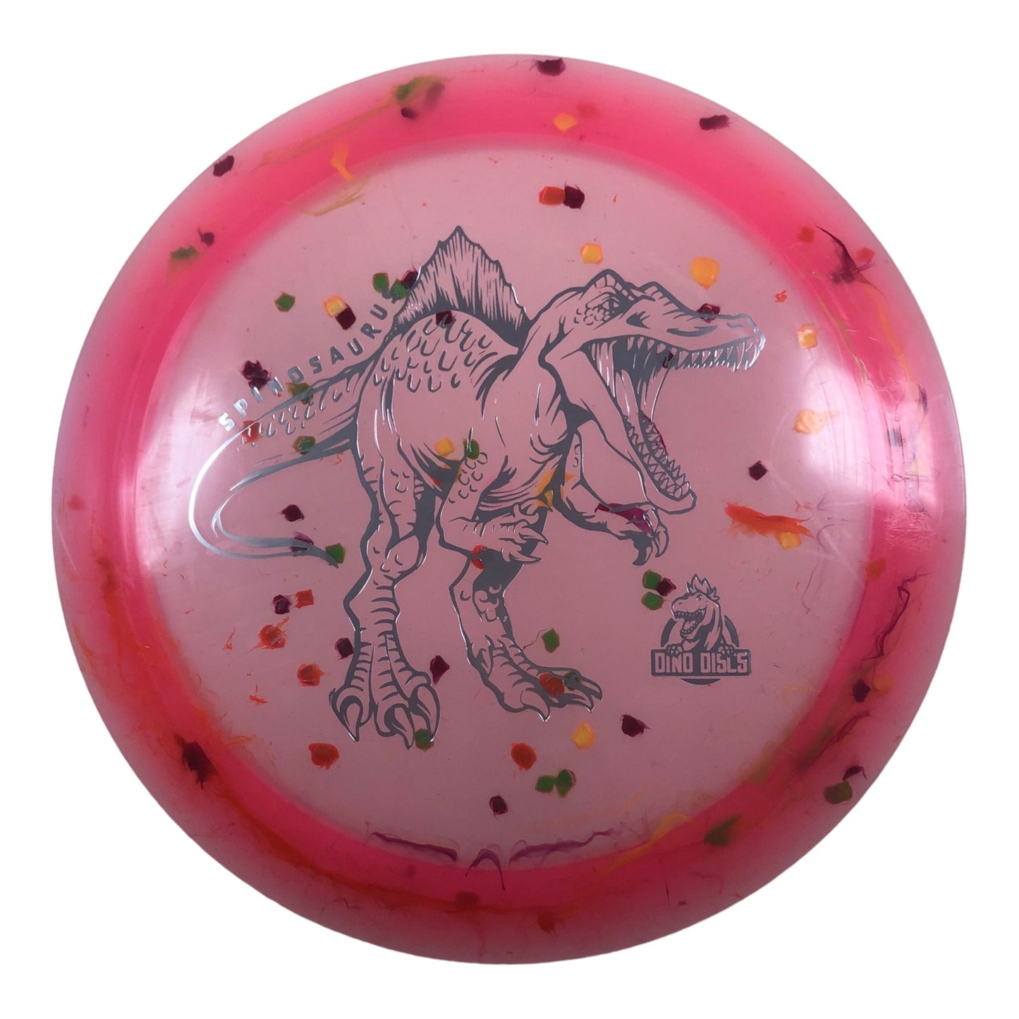 Dino Discs Spinosaurus | Egg Shell | Pink/Silver 123g Disc Golf