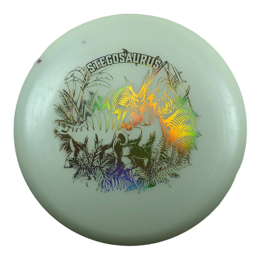 Dino Discs Stegosaurus | Egg Shell Glow | White/Gold 123g Disc Golf