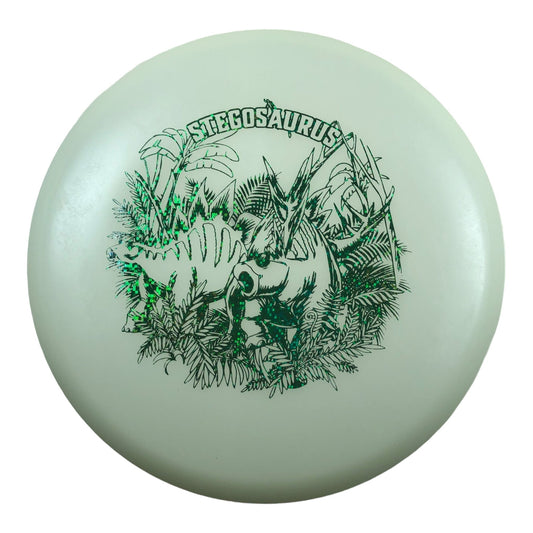 Dino Discs Stegosaurus | Egg Shell Glow | White/Green 123g Disc Golf