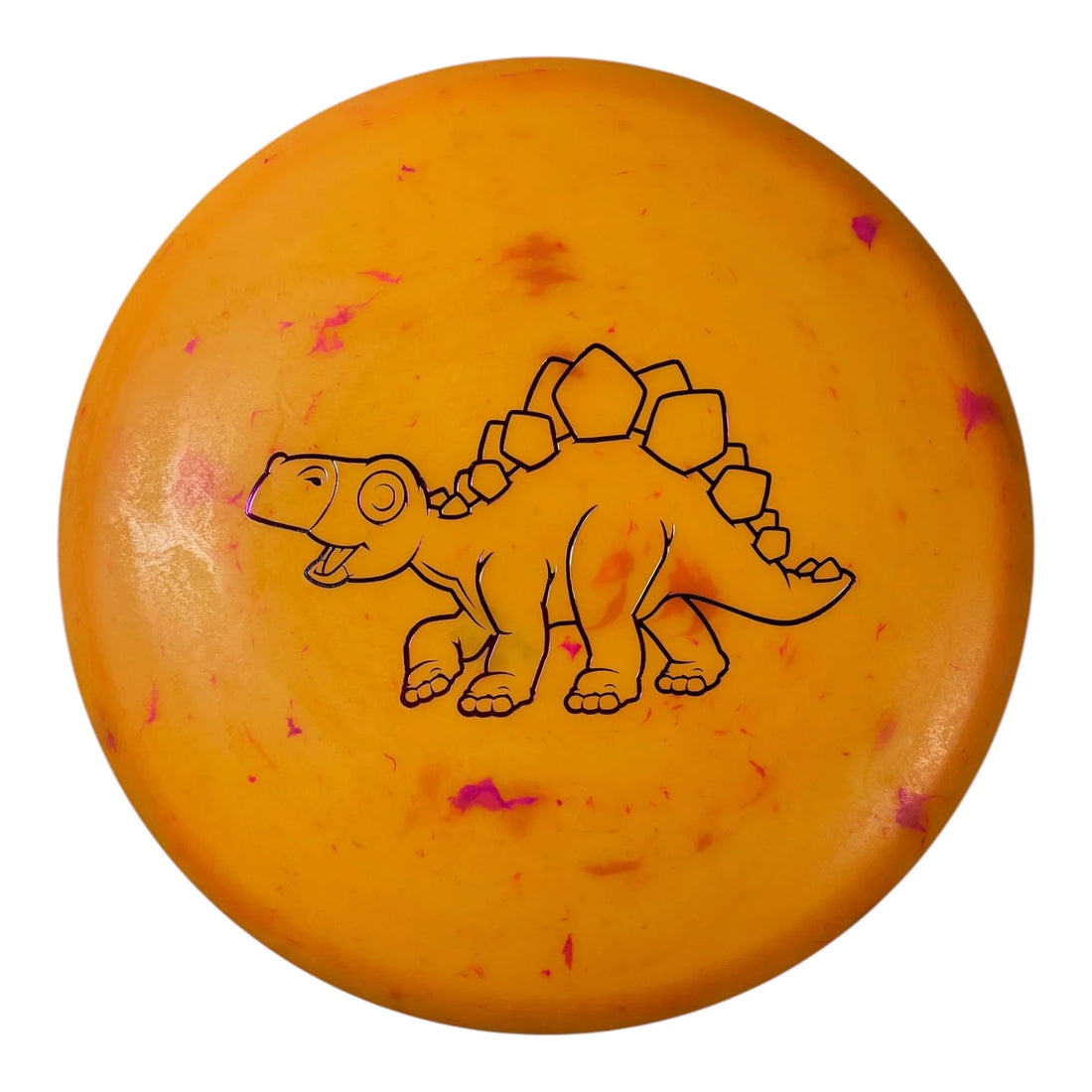 Dino Discs Stegosaurus | Egg Shell | Orange/Purple 126g Disc Golf