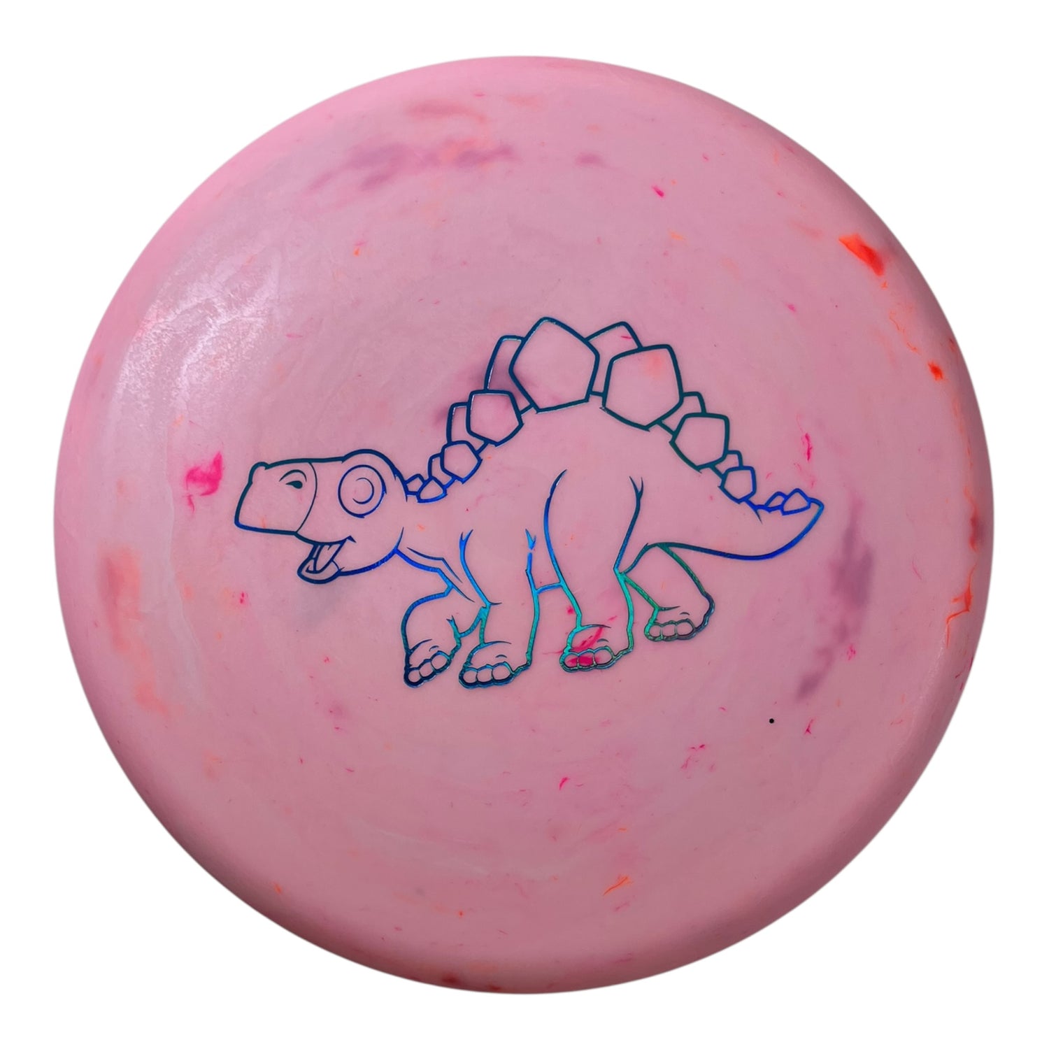 Dino Discs Stegosaurus | Egg Shell | Pink/Blue 126g Disc Golf