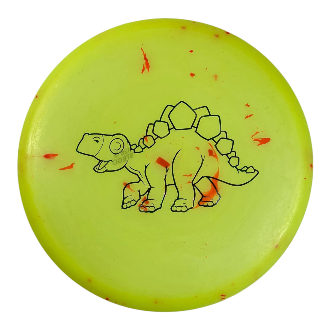 Dino Discs Stegosaurus | Egg Shell | Yellow/Rainbow 126g Disc Golf