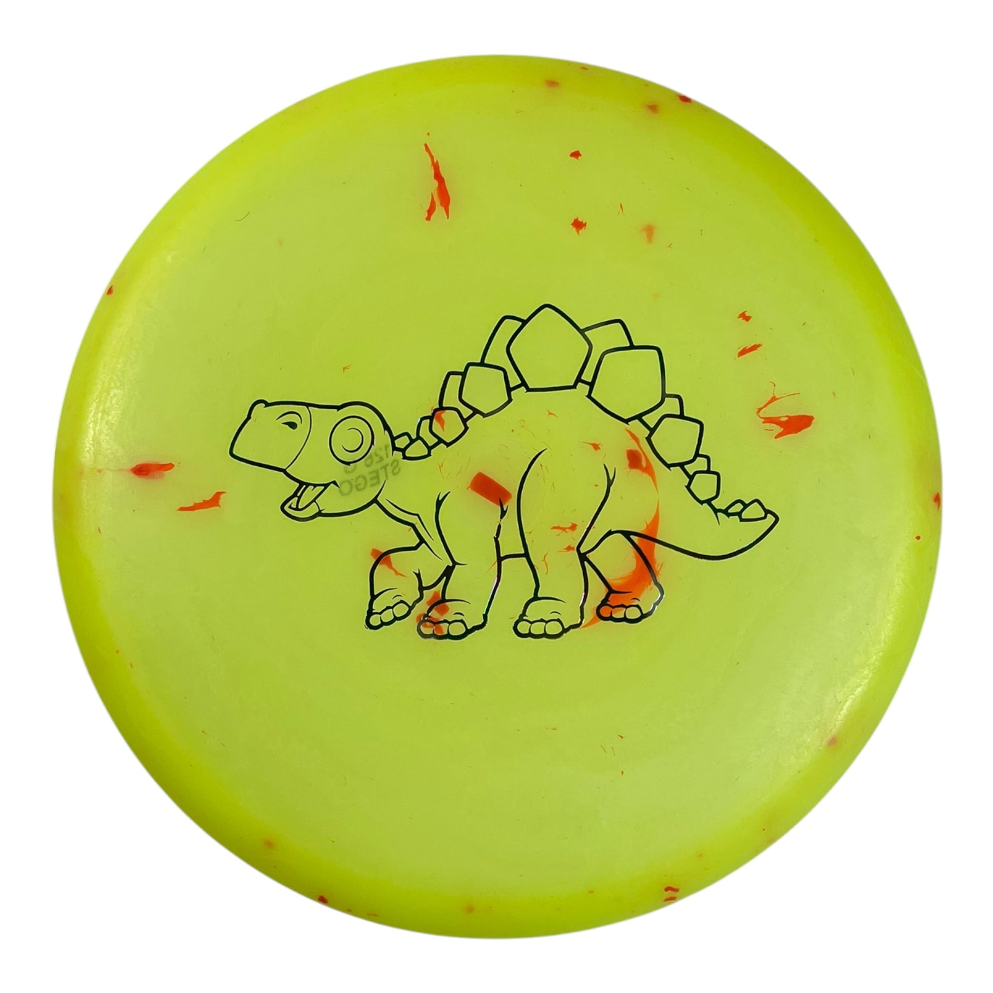 Dino Discs Stegosaurus | Egg Shell | Yellow/Rainbow 126g Disc Golf